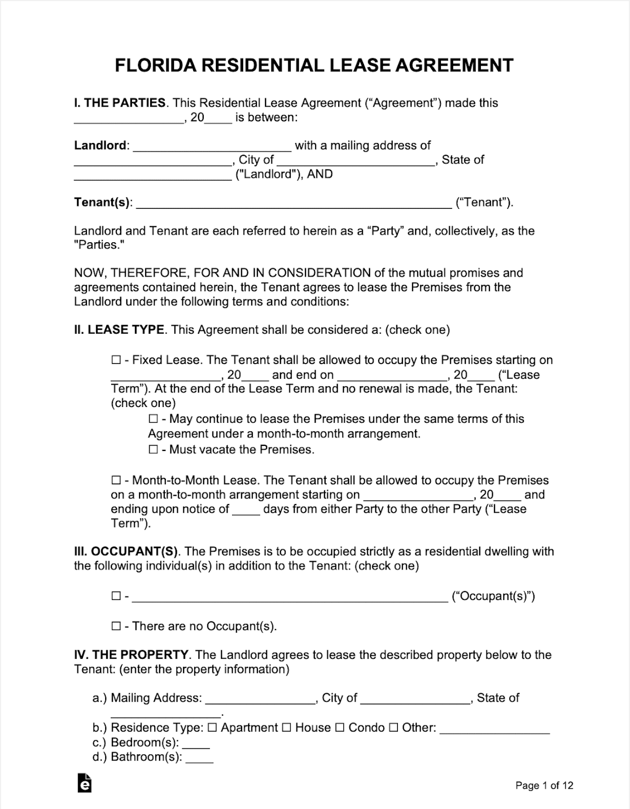 Tenant Information Form Printable