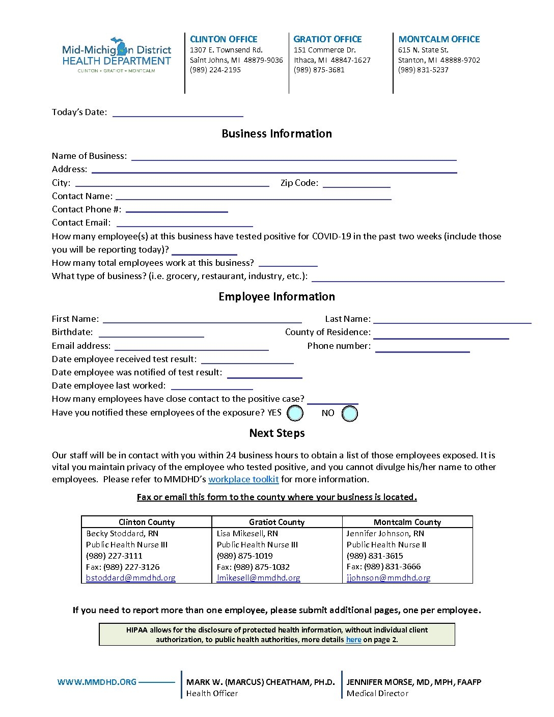 2020 10 22 Test Form Fill In Business Rev MMDHD District Health Department