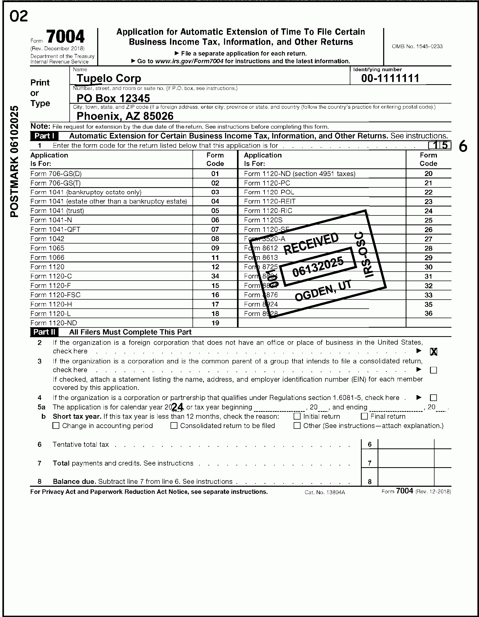 3 11 212 Applications For Extension Of Time To File Internal Revenue Service