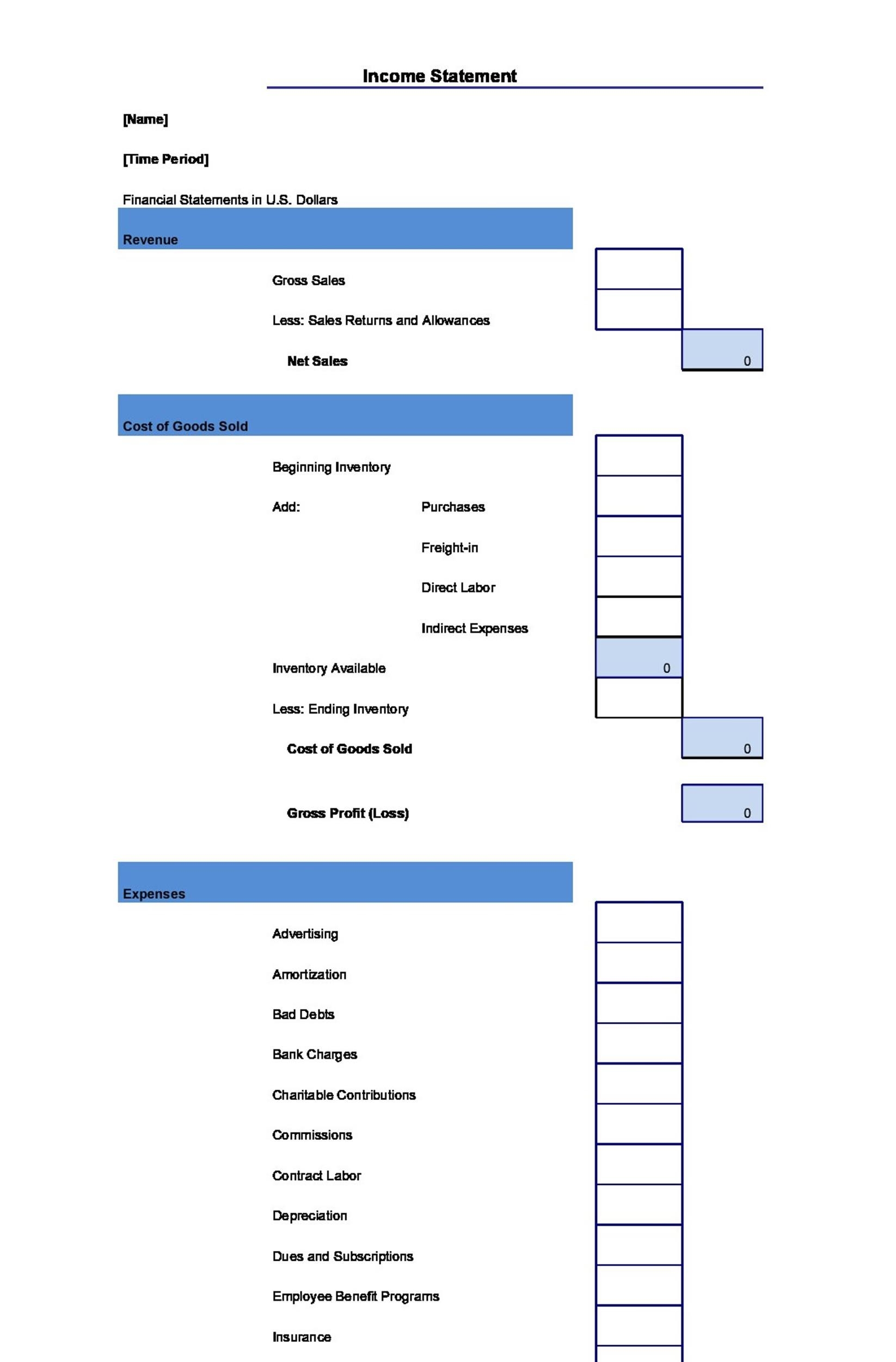 41 FREE Income Statement Templates Examples TemplateLab