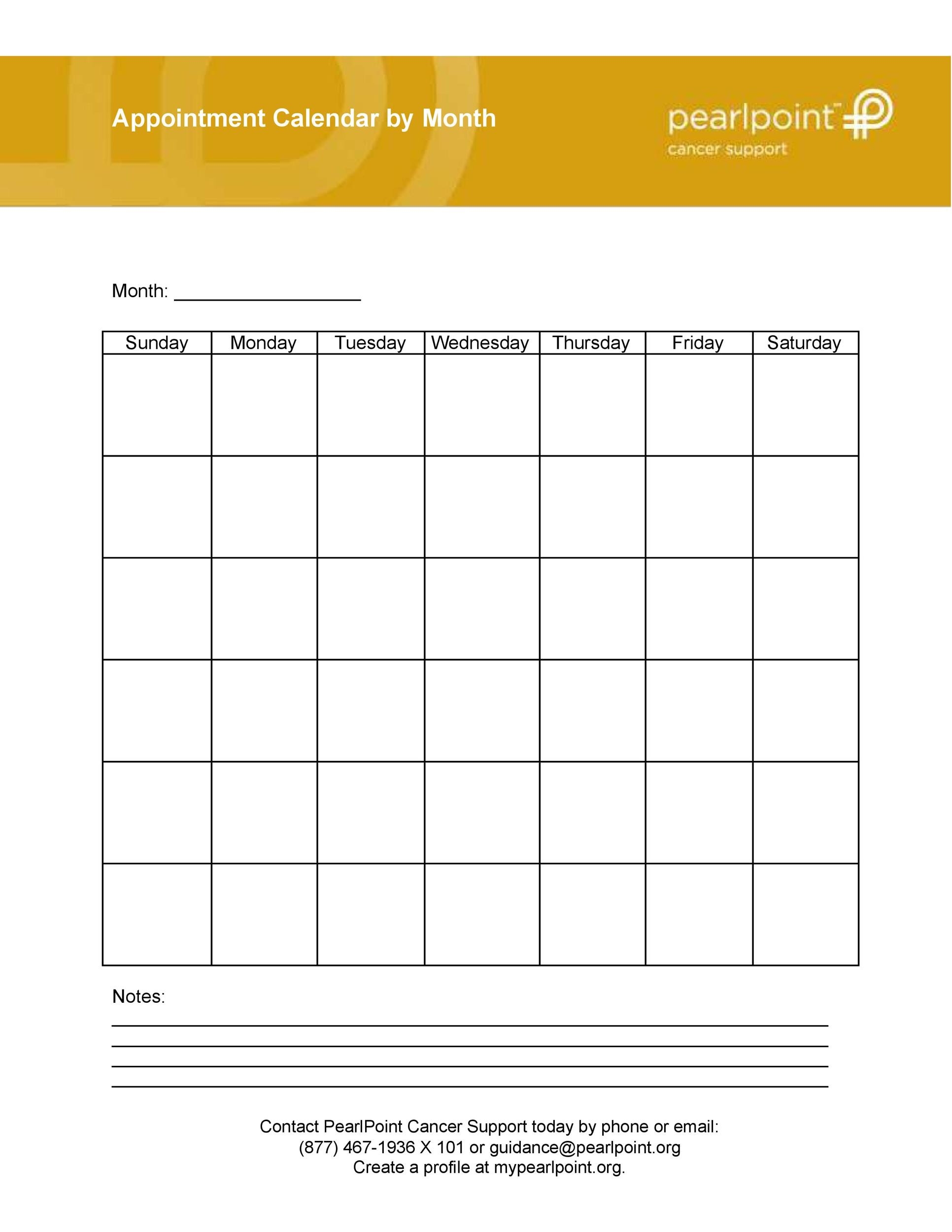 Printable Blank Schedule Form
