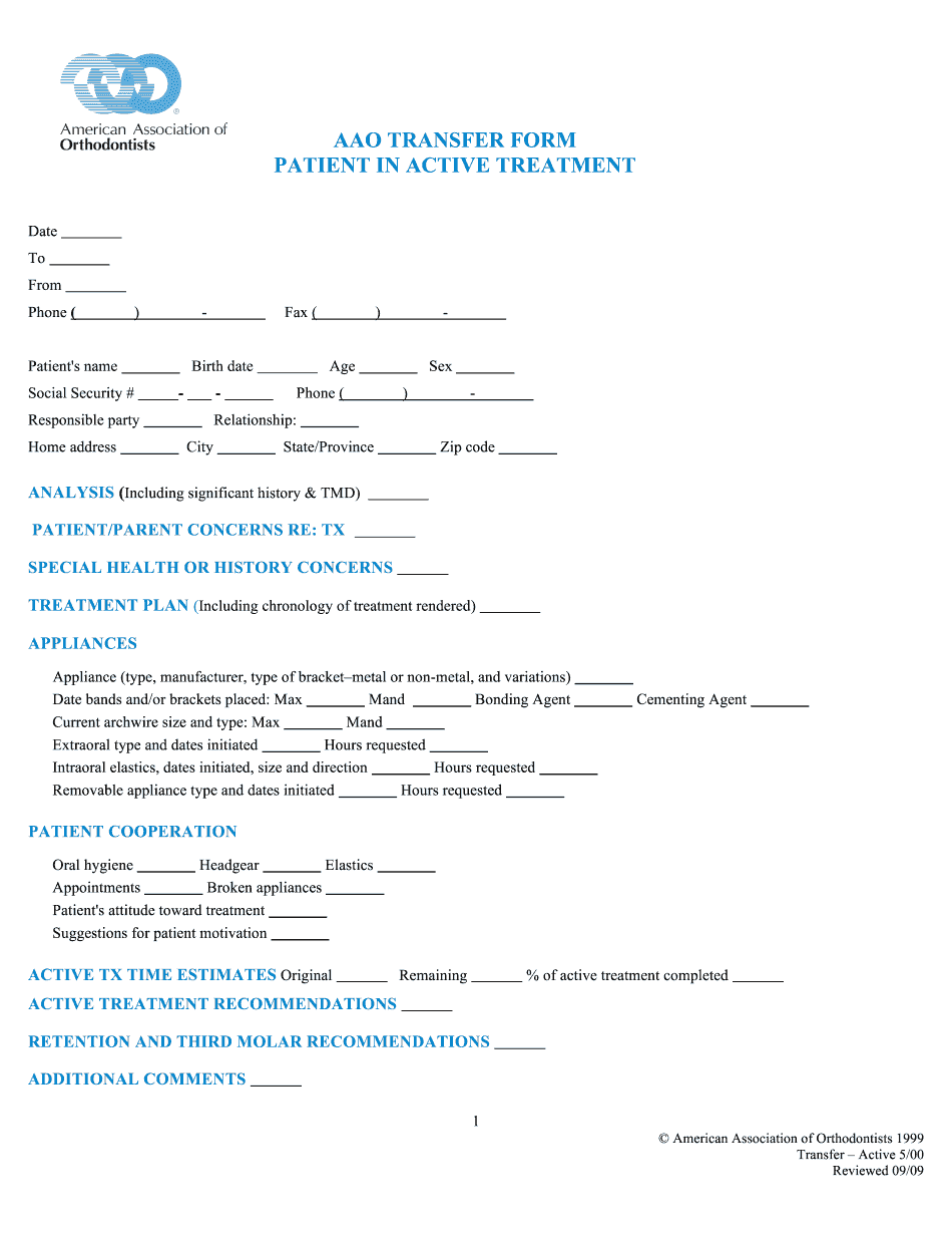 Aao Transfer Form The Basics
