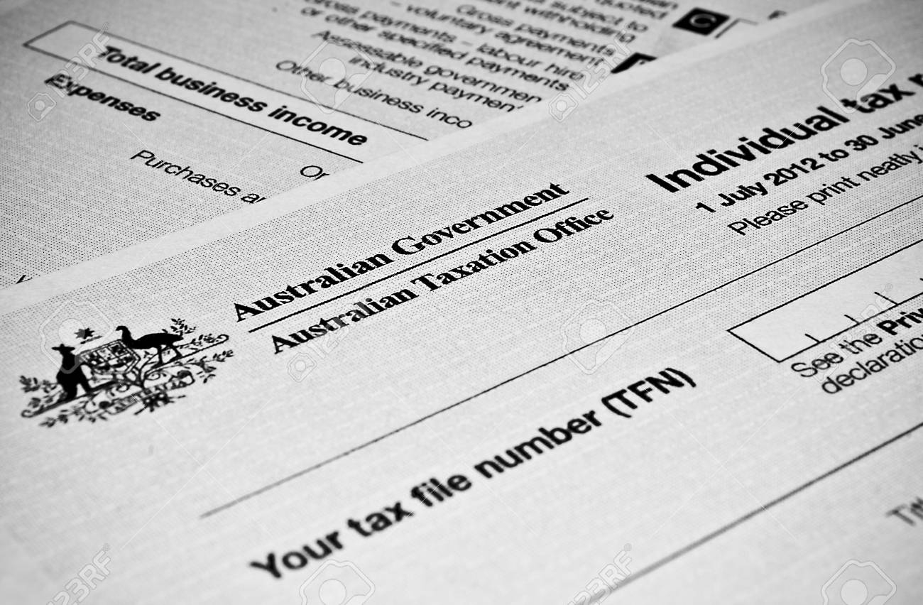 Australian Individual Tax Return Form Stock Photo Picture And Royalty Free Image Image 26334679 
