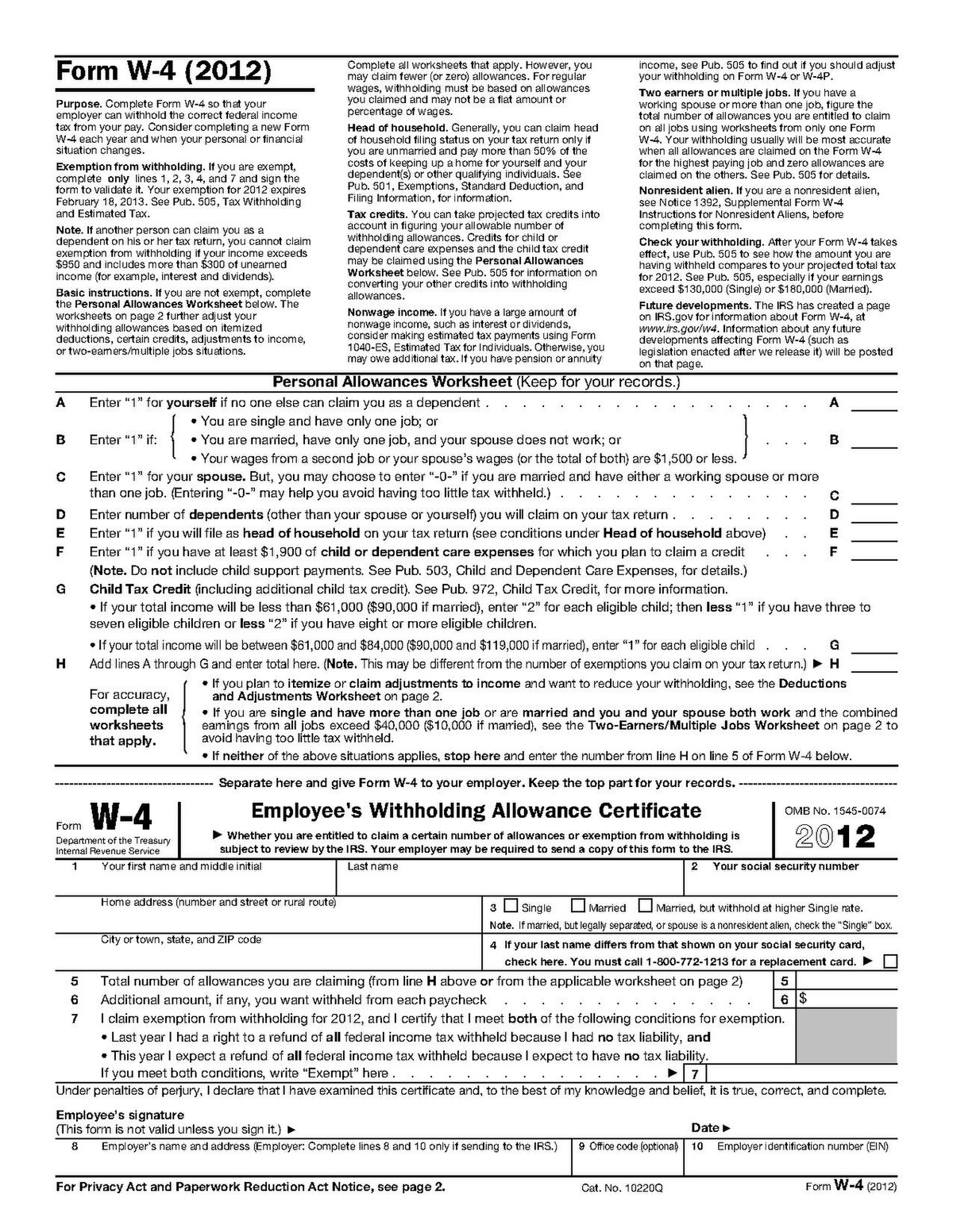 Form W 4 Wikipedia