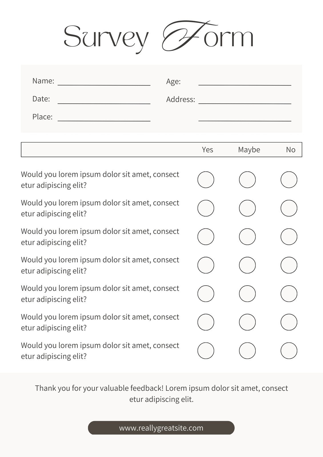Free Form Document Templates To Customize And Print Canva