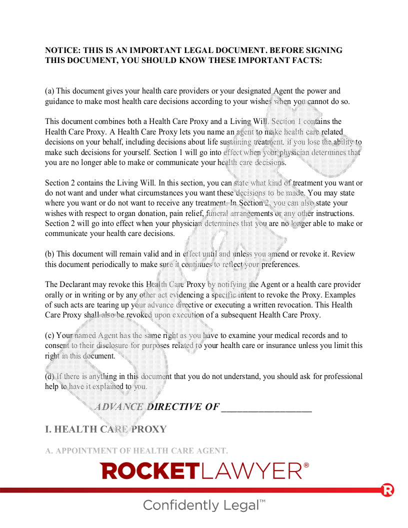 Free New York Living Will Template FAQs Rocket Lawyer