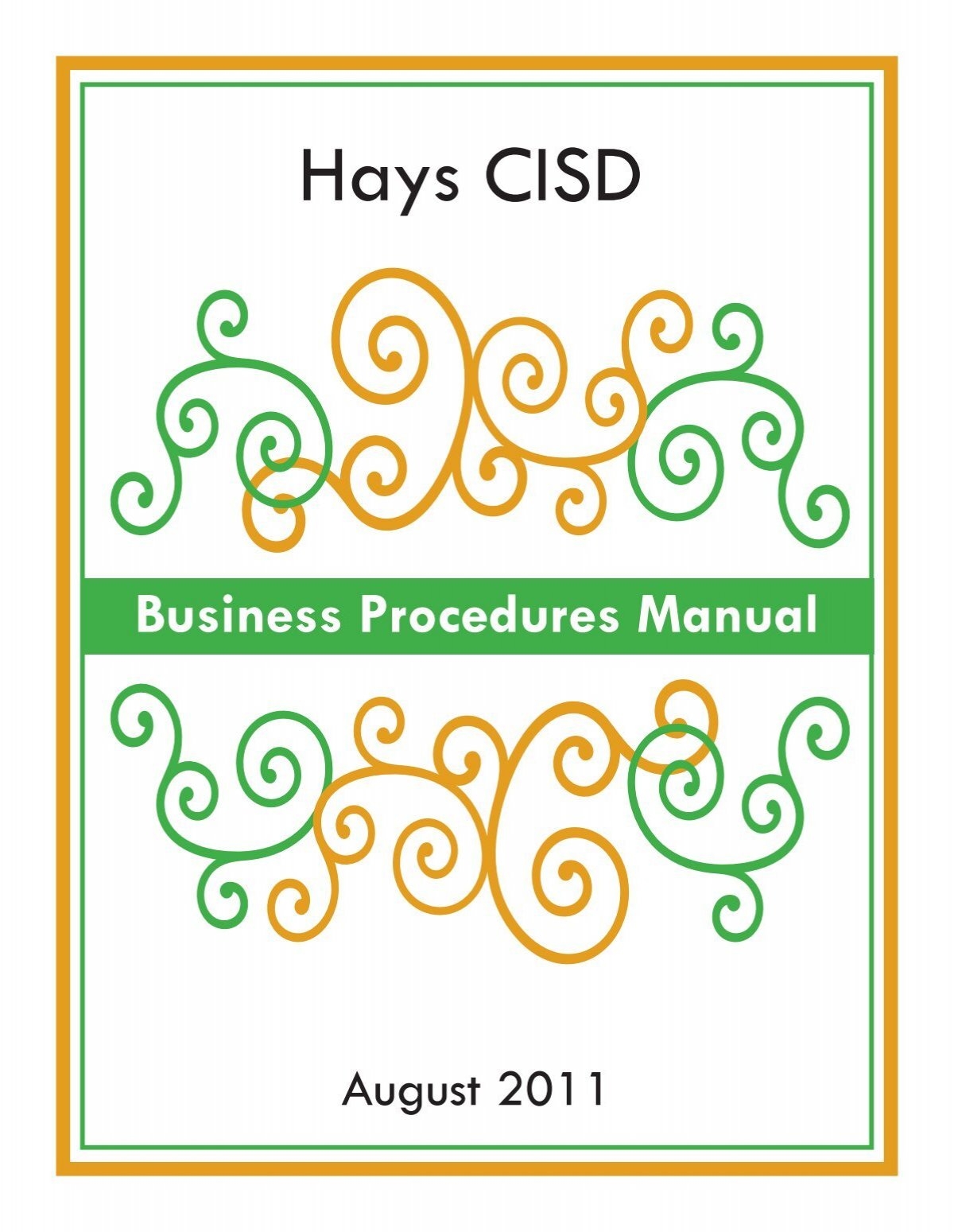 Manual Hays Consolidated Independent School District Hays CISD