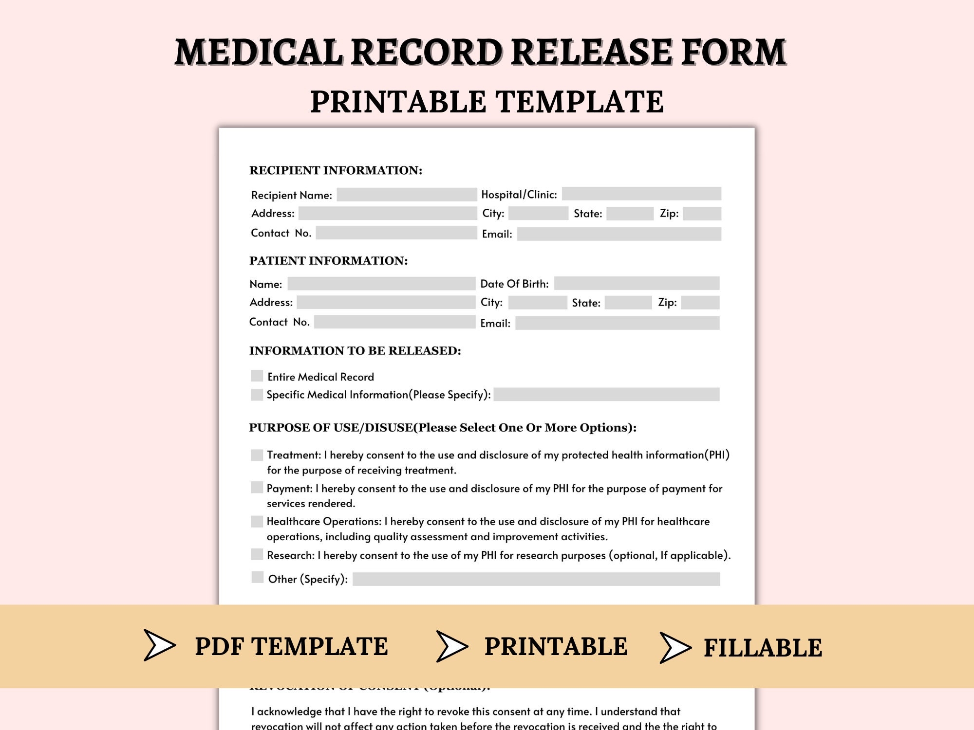 Medical Record Release Form Template Printable Medical Release Form Medical Information Consent Form Treatment Consent New Patient Form Etsy Medical Record Release Form Template Printable Medical Release Form Medical Information Consent Form Treatment Consent New Patient Form Etsy