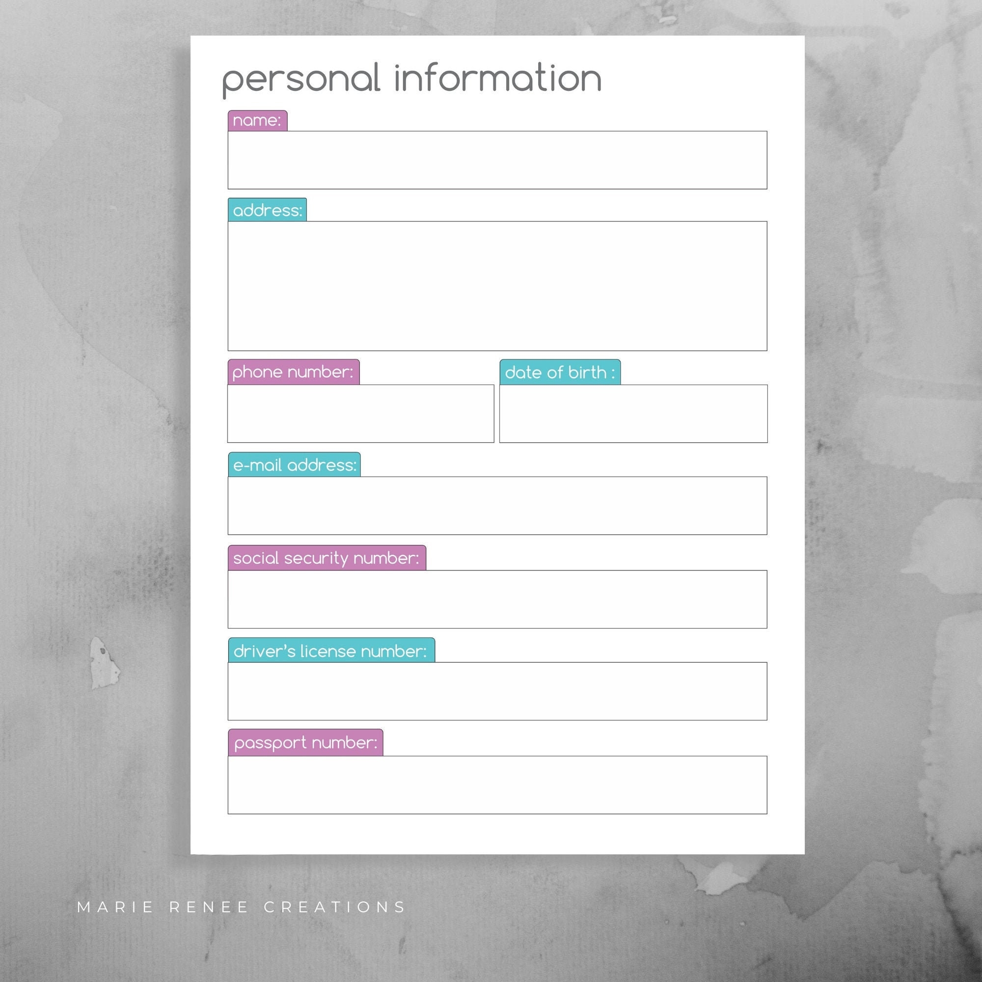 Social Security Printable Forms
