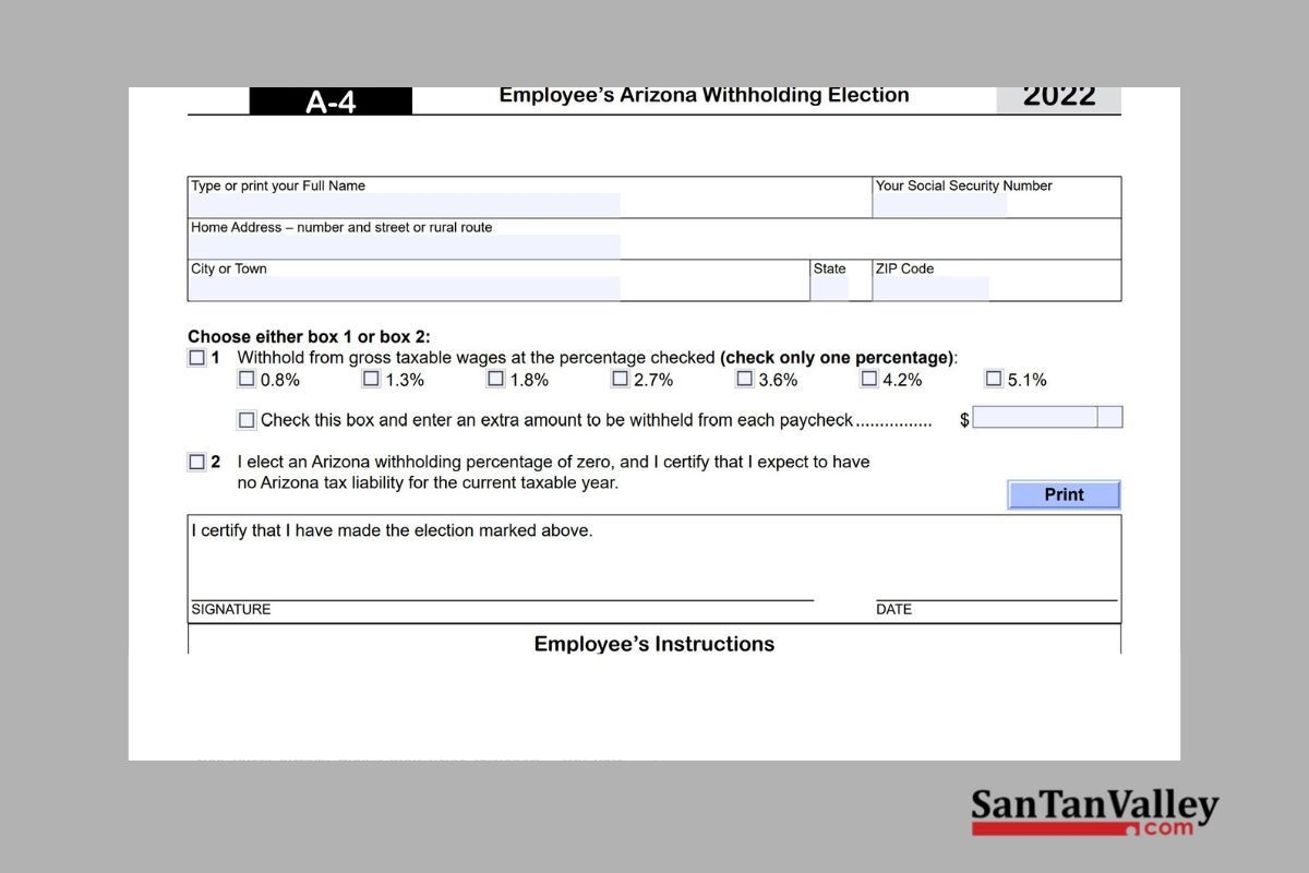SanTanValley San Tan Valley News Info Arizona s Employees Have New Tax Withholding Options