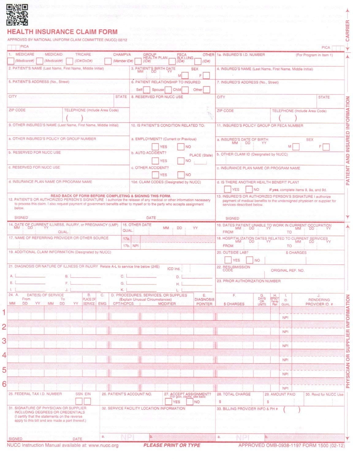Cms 1450 Form Printable