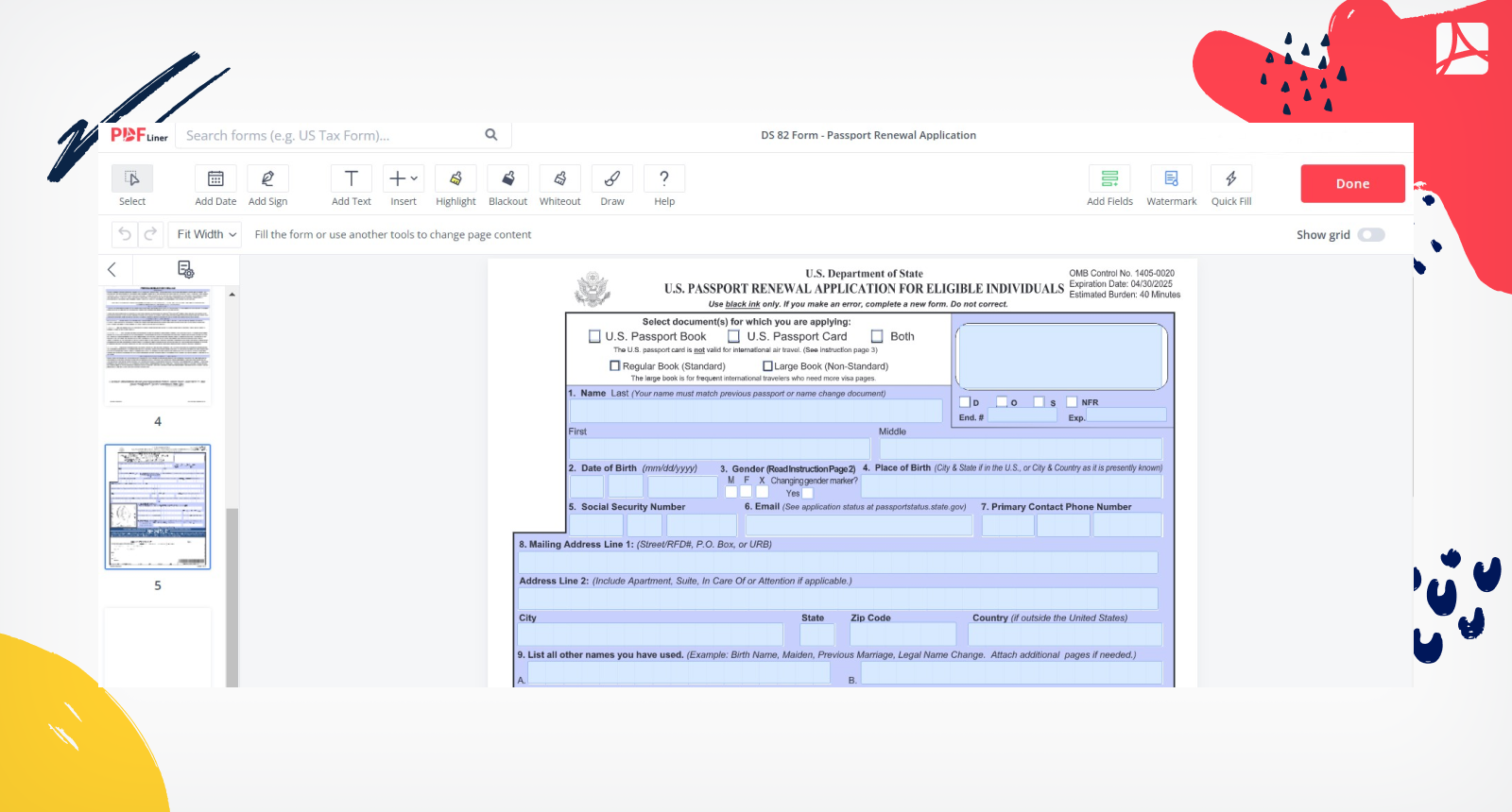 Where To Get Form DS 82 For Passport Renewal