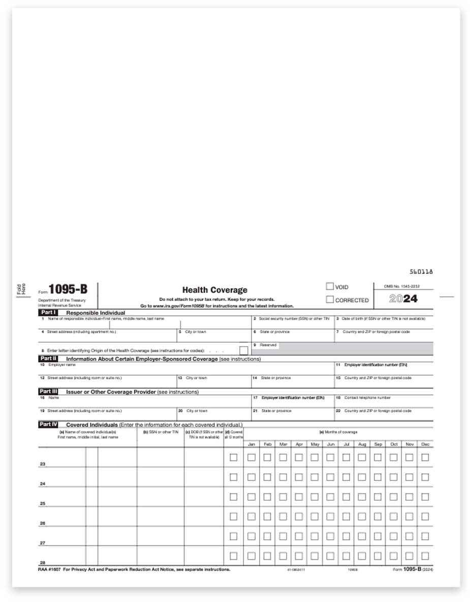 1095 Software For ACA Health Insurance Reporting Discount Tax Forms