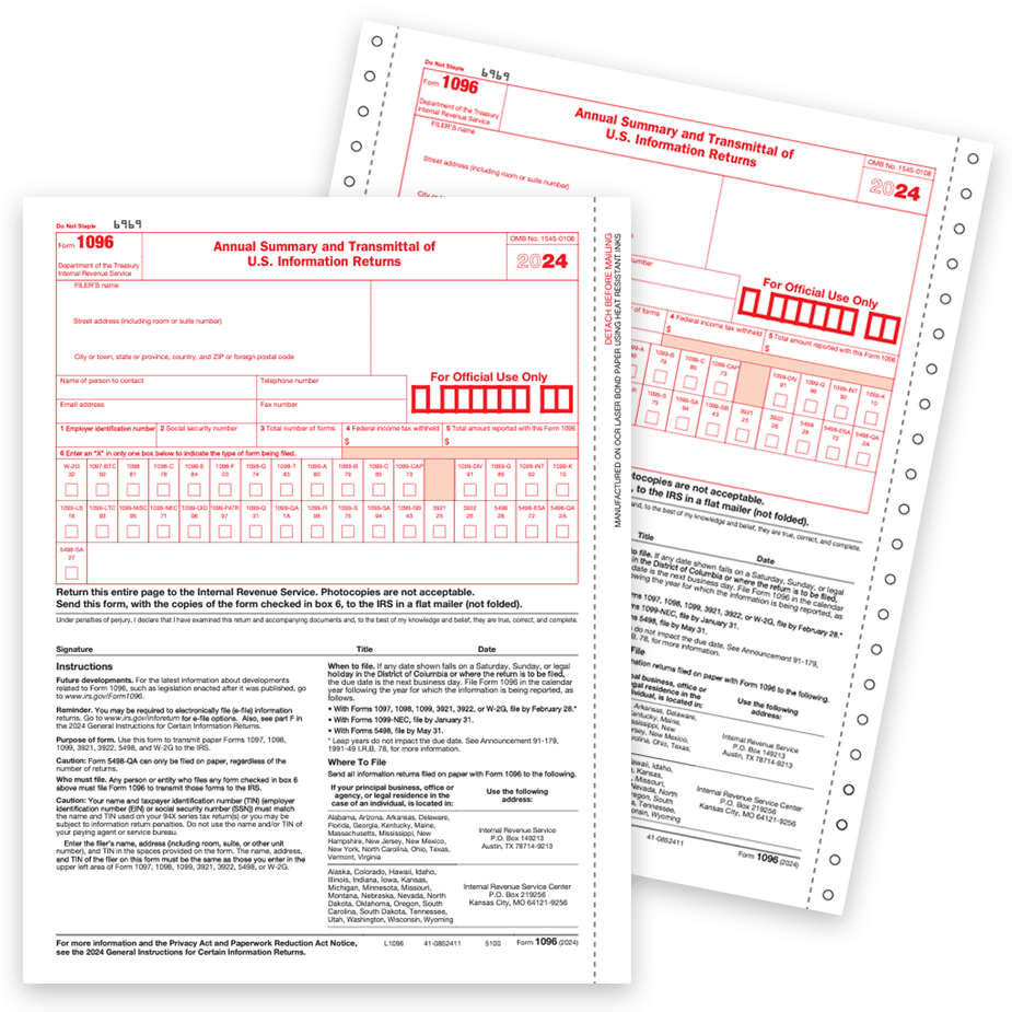 1096 Tax Forms Summary Transmittal Of 1099 DiscountTaxForms