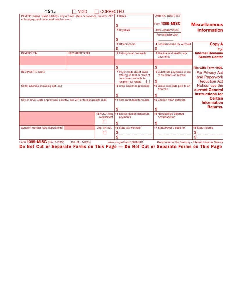 1099 Form Income Statements Fillable Form Soda PDF