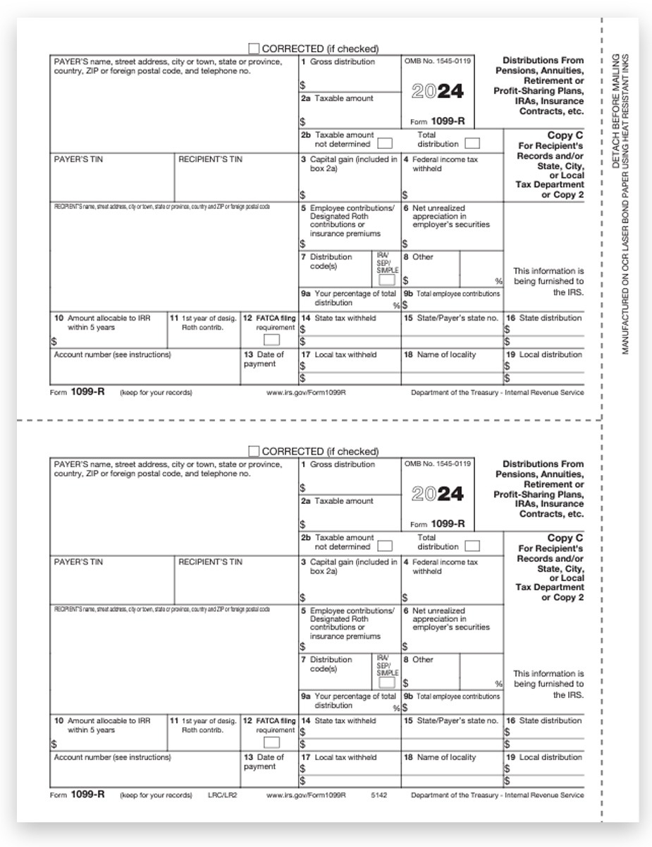 1099R Tax Forms 2024 Recipient Copy C 2 DiscountTaxForms