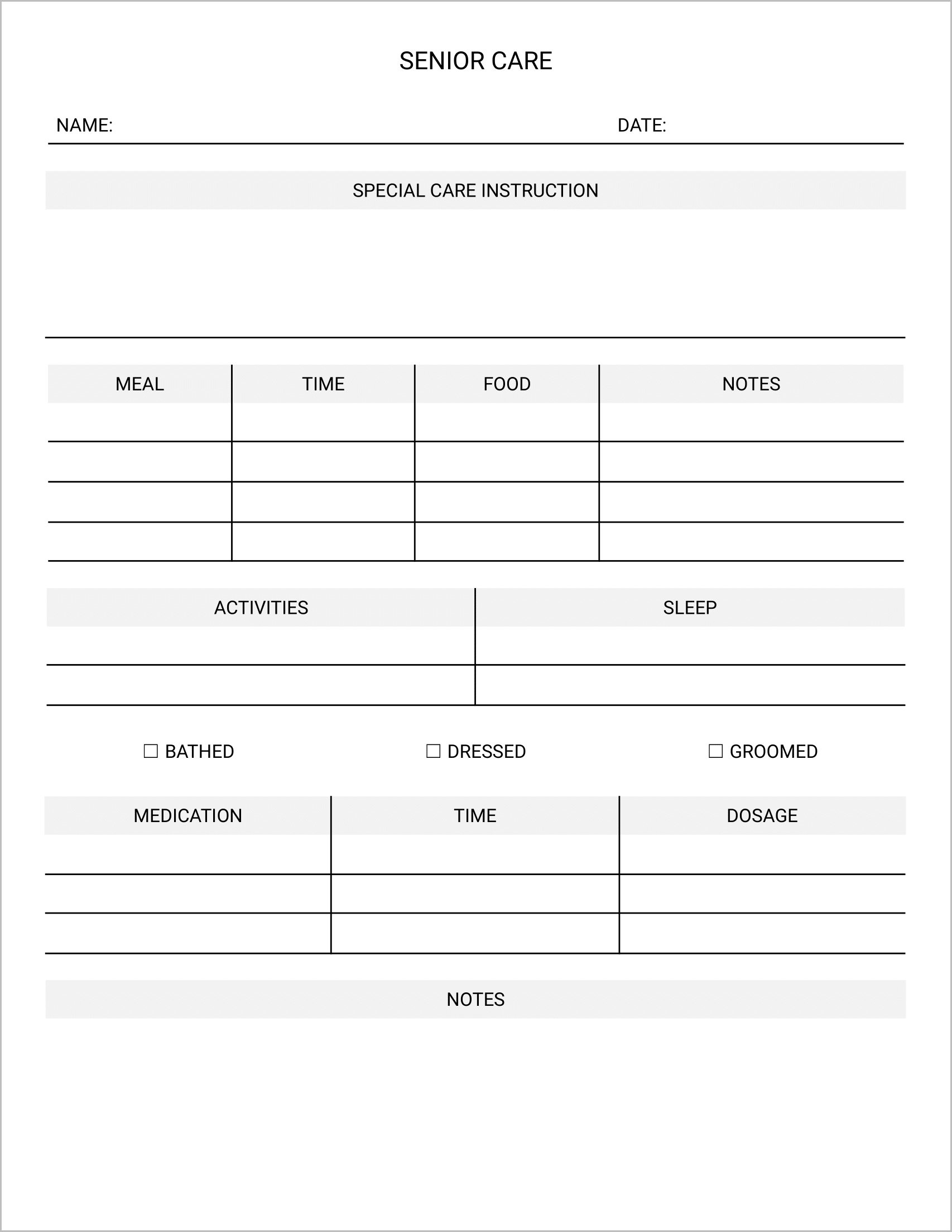11 Must Have Free Caregiver Forms No Sign Up Required 11 Must Have Free Caregiver Forms No Sign Up Required