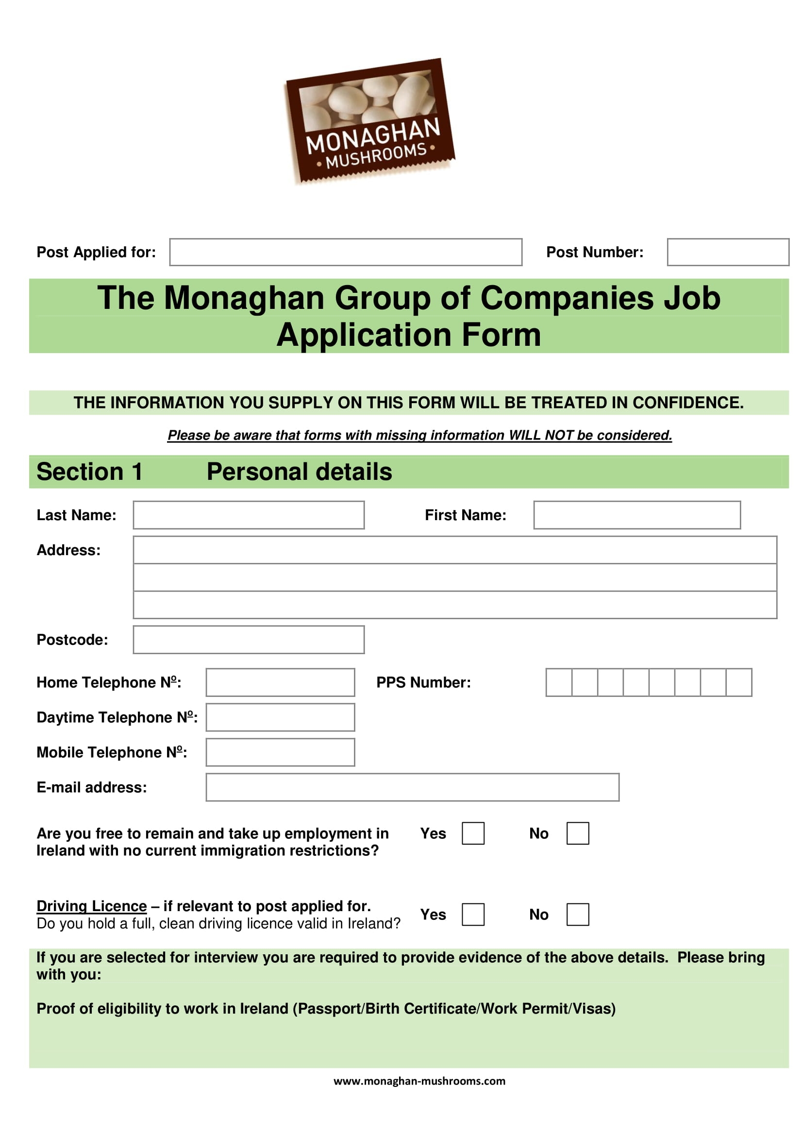 13 Job Application Form Examples