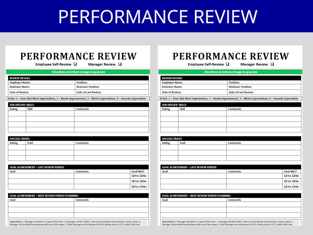 18 Printable Performance Review Form Employee Emergency Contact Form Template PDF Lawrina 
