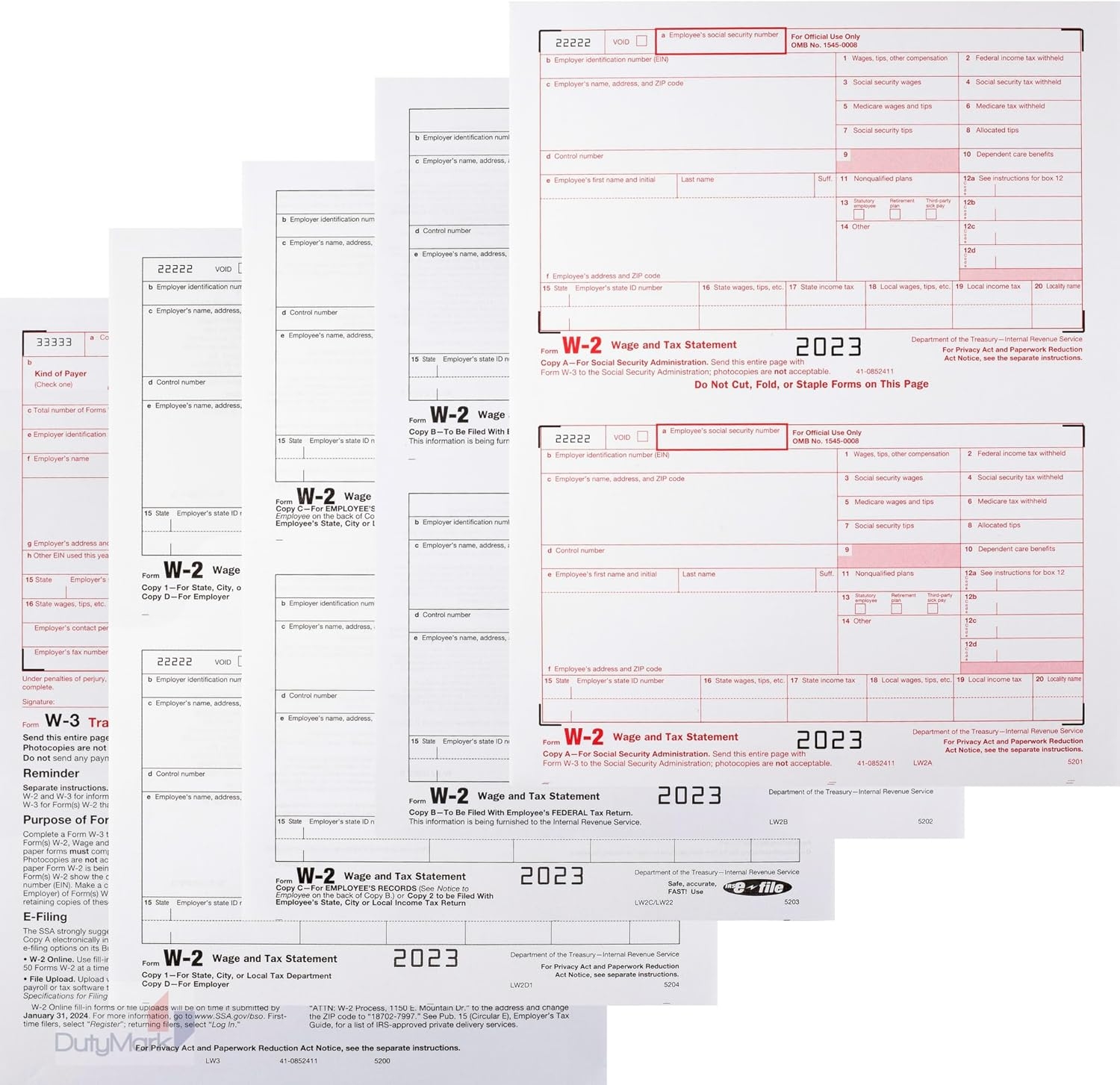 2022 W2 Forms Kit For 25 Employees With W 3 Kuwait Ubuy 2022 W2 Forms Kit For 25 Employees With W 3 Kuwait Ubuy