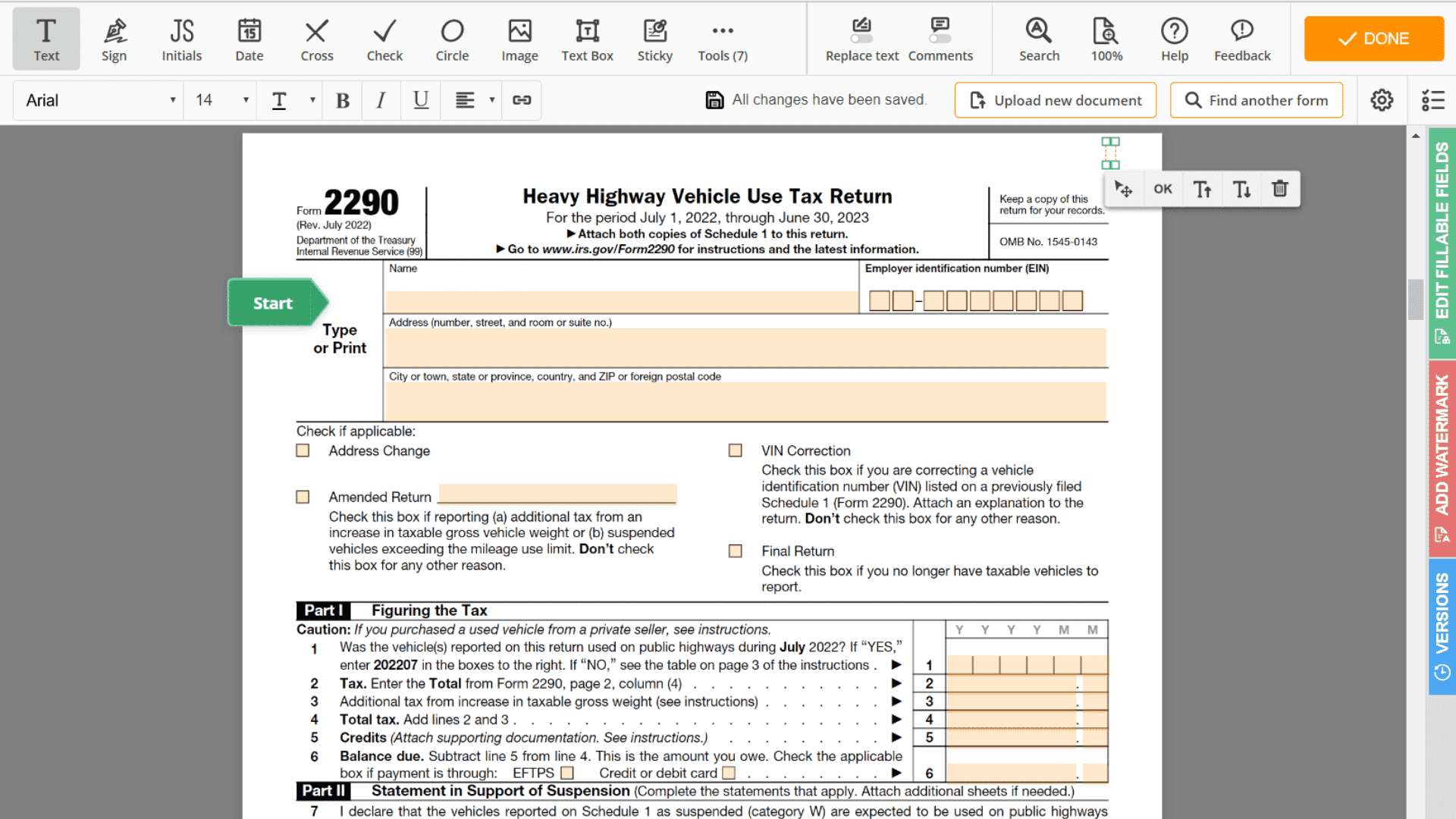 2290 Form Screenshot 1 For Windows PC 2290 form printable