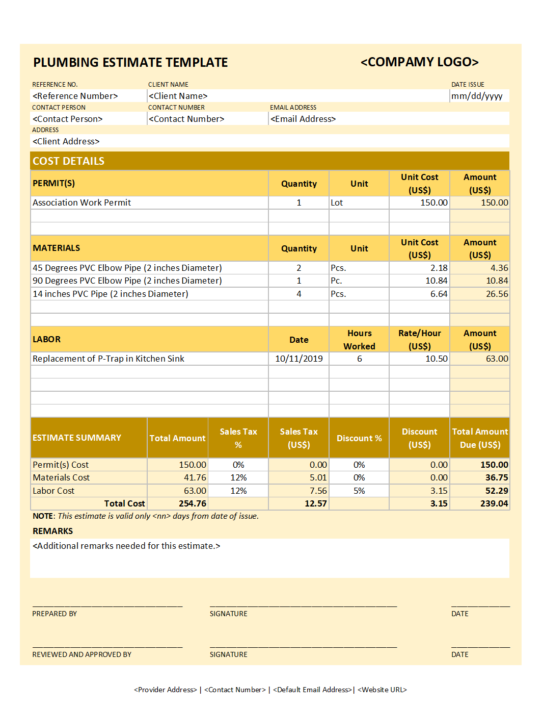 28 Free Estimate Template Forms Construction Repair Cleaning 28 Free Estimate Template Forms Construction Repair Cleaning