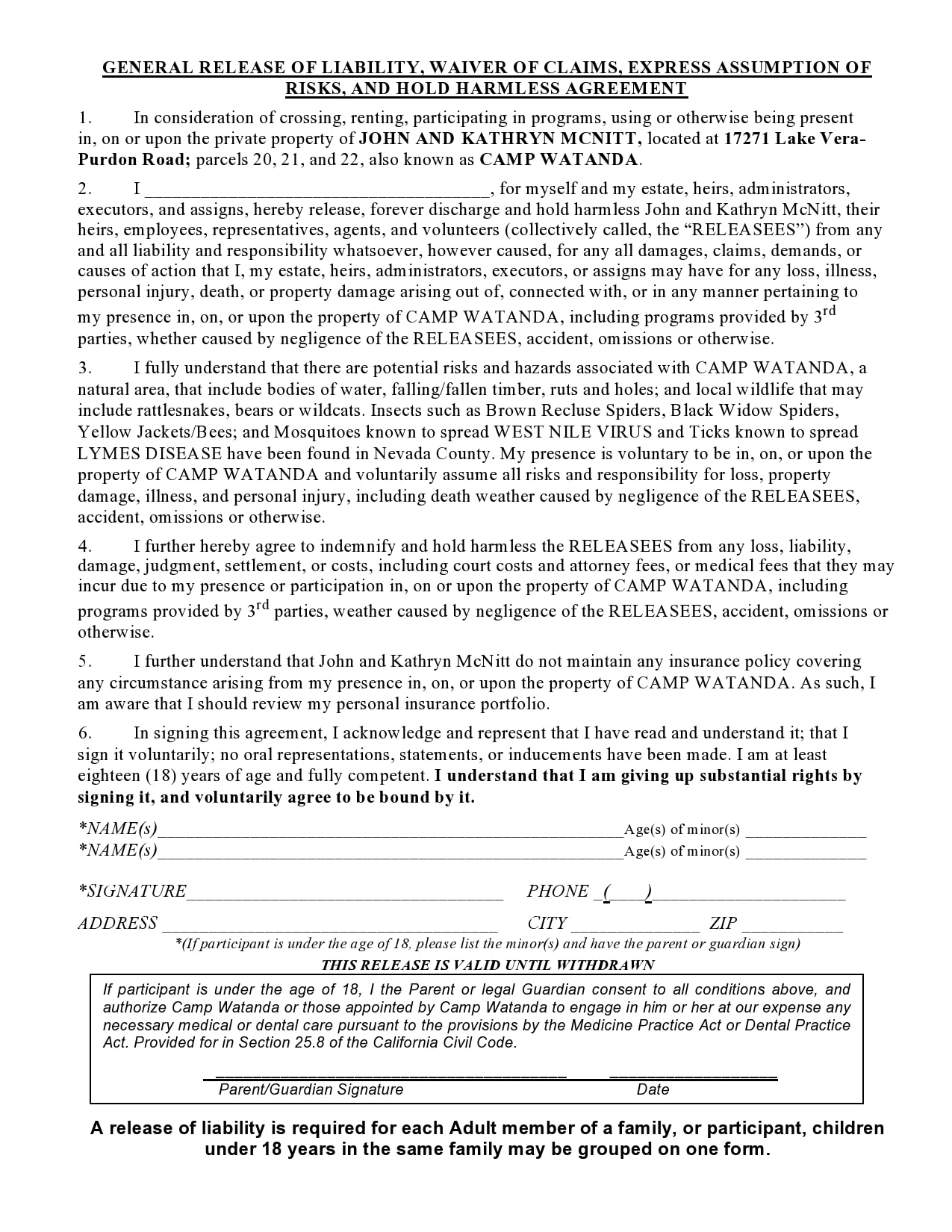 30 Editable General Release Of Liability Forms FREE TemplateArchive