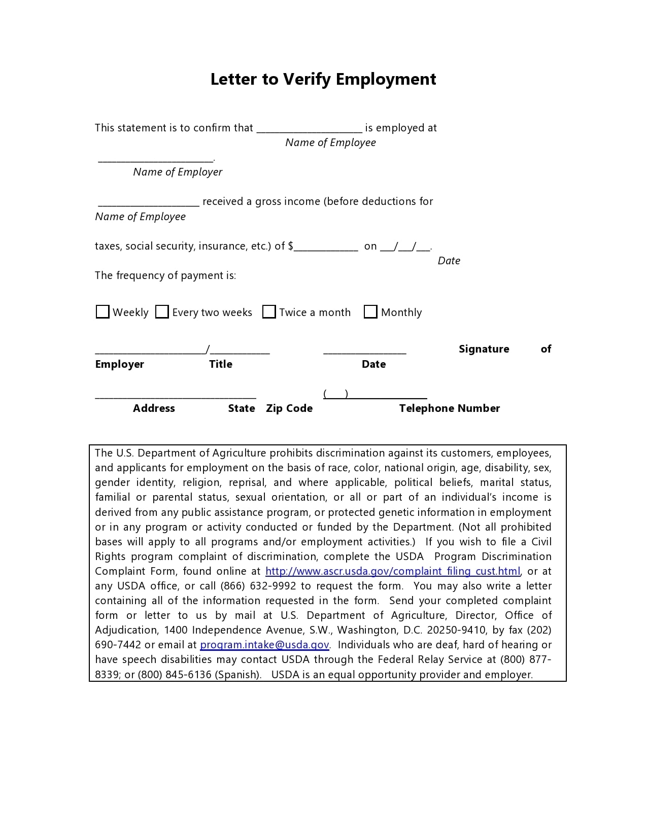 30 Employment Verification Letter Samples Word PDF TemplateArchive