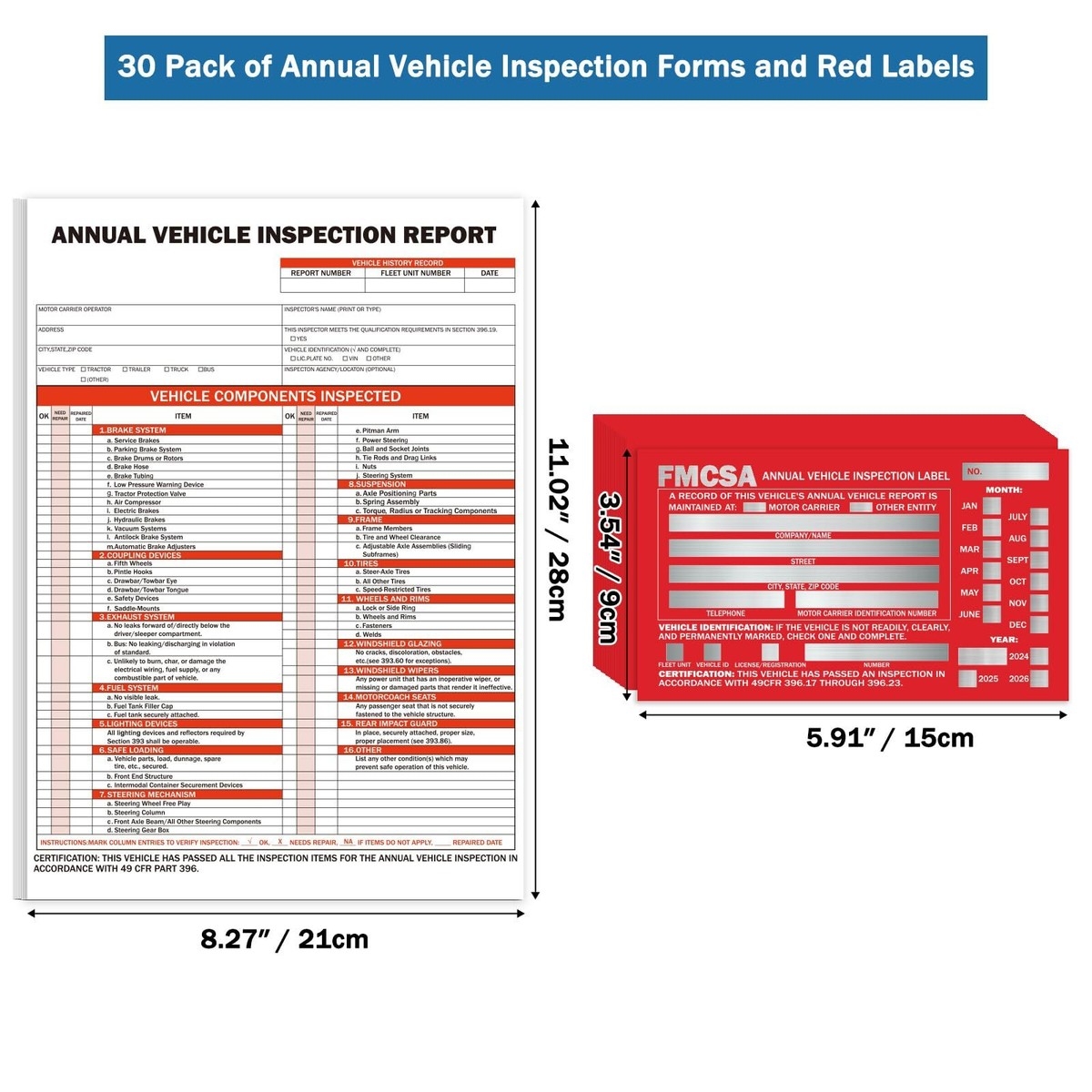 Fmcsa Annual Inspection Form Printable