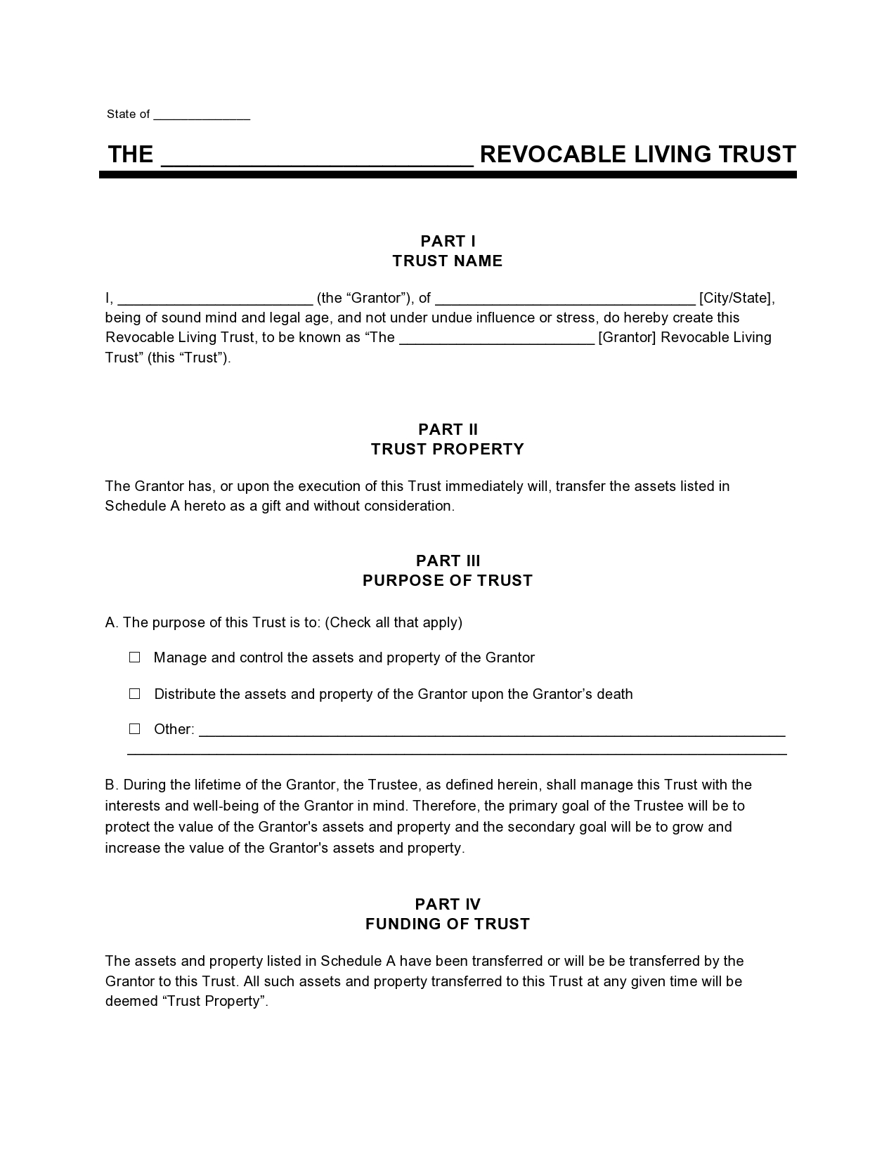 34 Free Living Trust Forms Documents TemplateLab 34 Free Living Trust Forms Documents TemplateLab