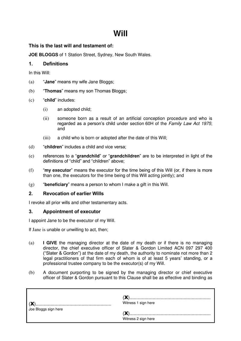 35 Free Blank Last Will And Testament Forms Word PDF 