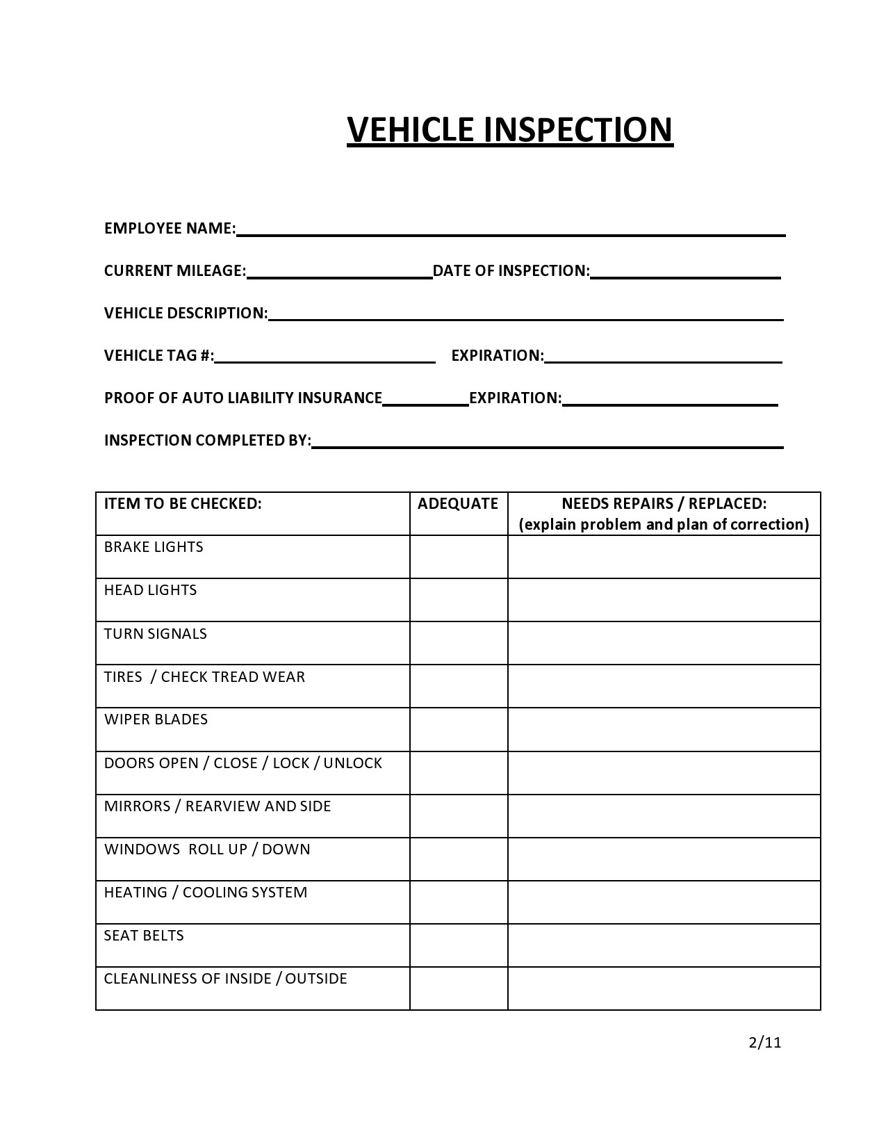 39 Best Vehicle Inspection Forms Lyft Uber Etc TemplateLab 39 Best Vehicle Inspection Forms Lyft Uber Etc TemplateLab