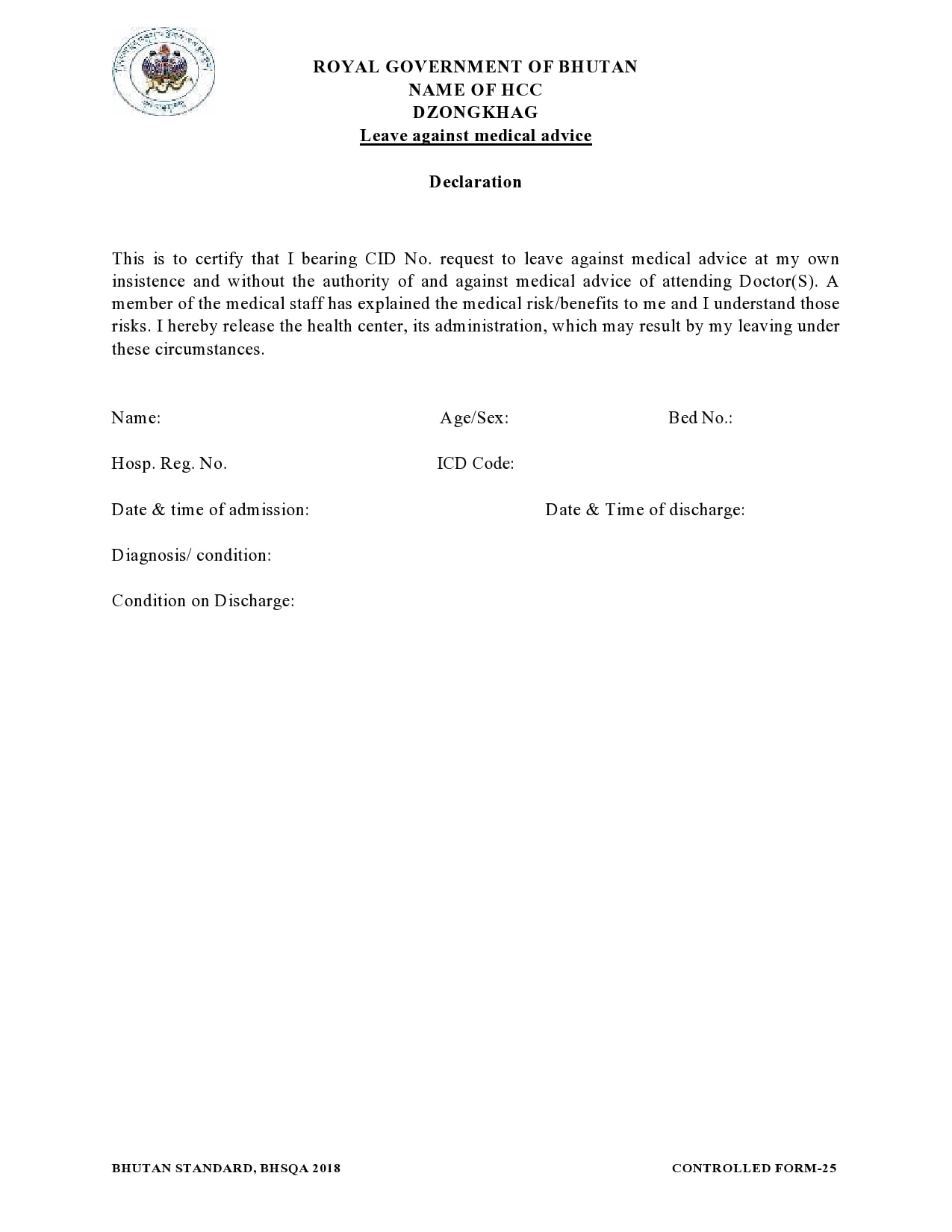 39 Printable Against Medical Advice AMA Forms