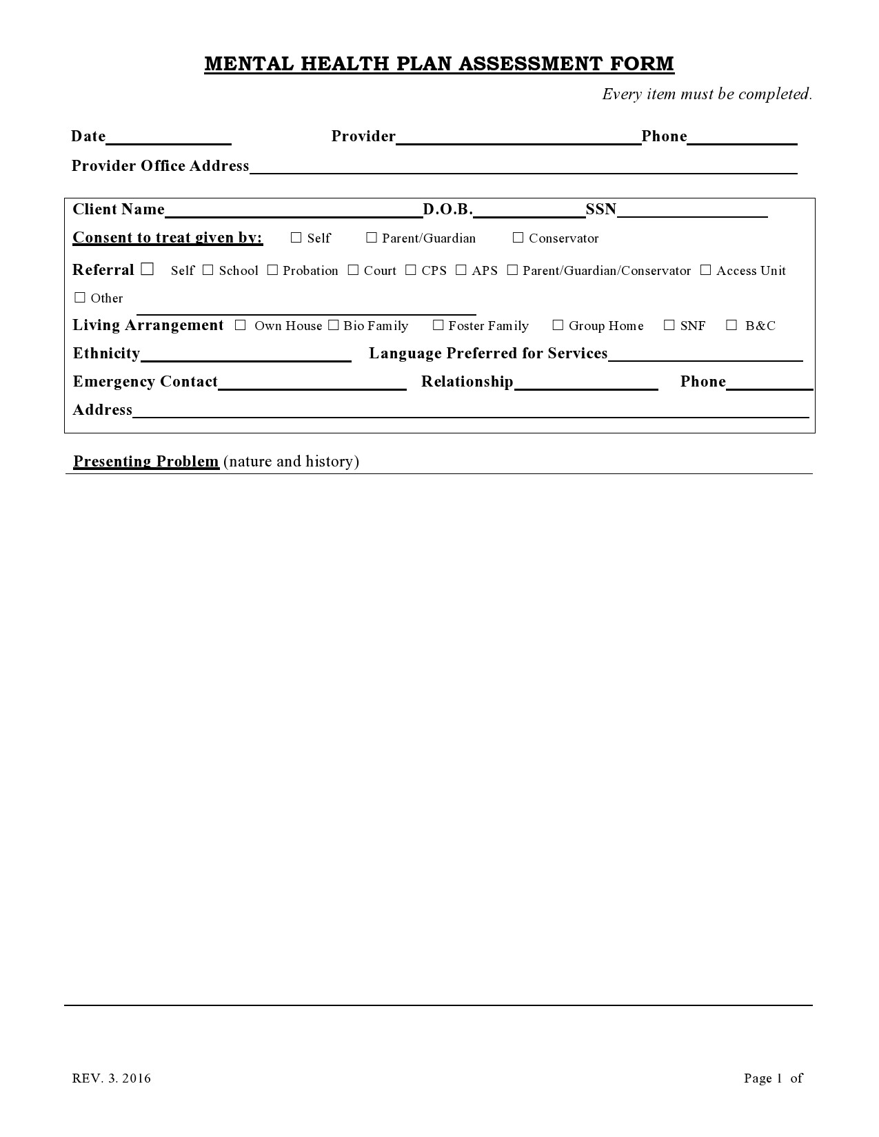 39 Printable Nursing Assessment Forms Examples 