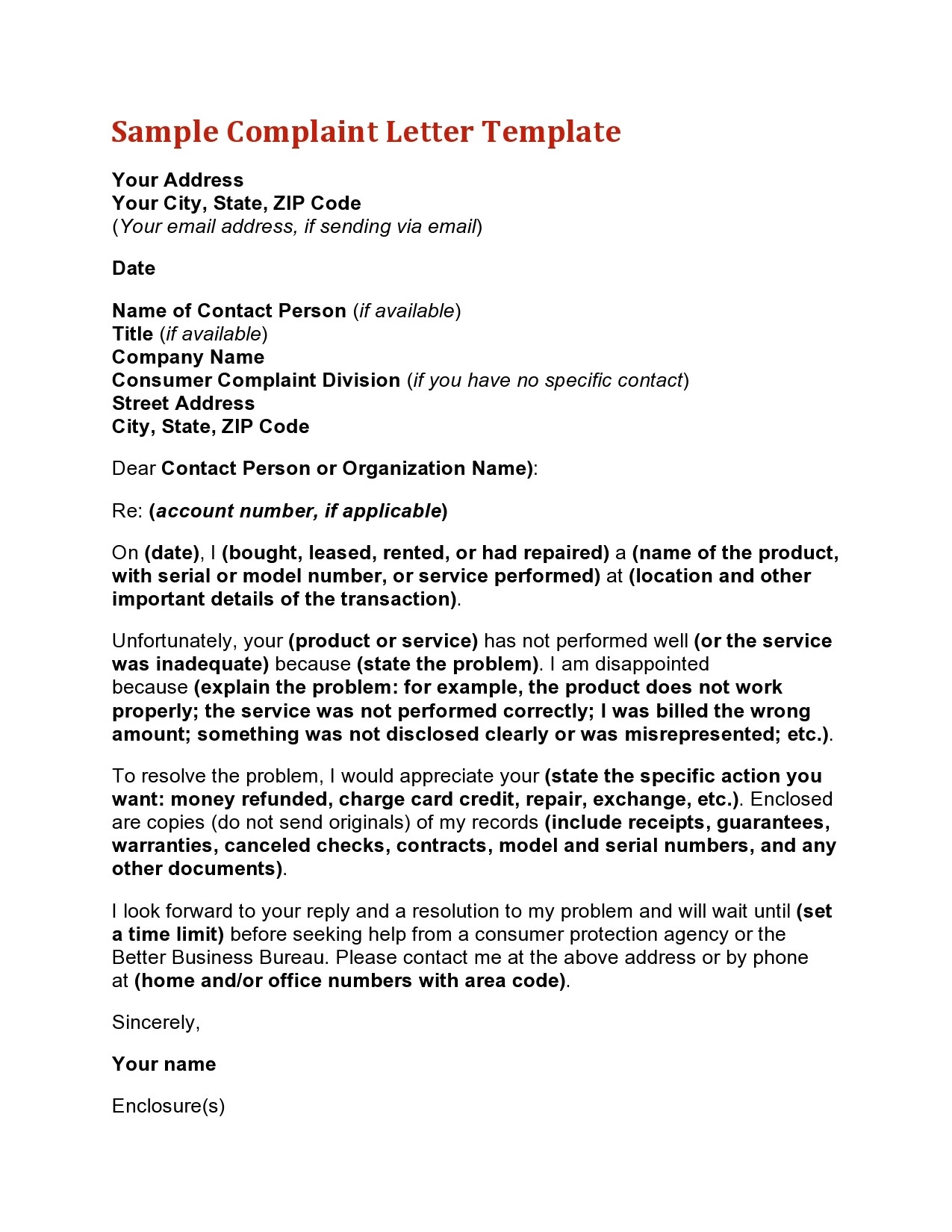 Complaint Form Against Employer Printable Template Complaint Form Against Employer Printable Template