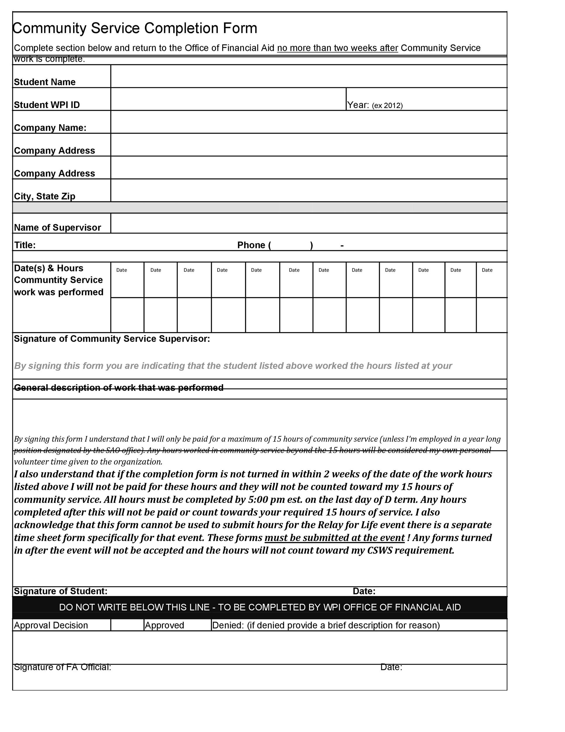 40 Free Community Service Letter Templates Examples 40 Free Community Service Letter Templates Examples