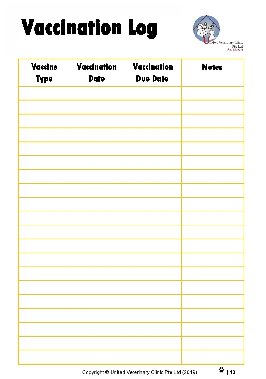 40 Printable Dog Puppy Vaccination Records TemplateArchive