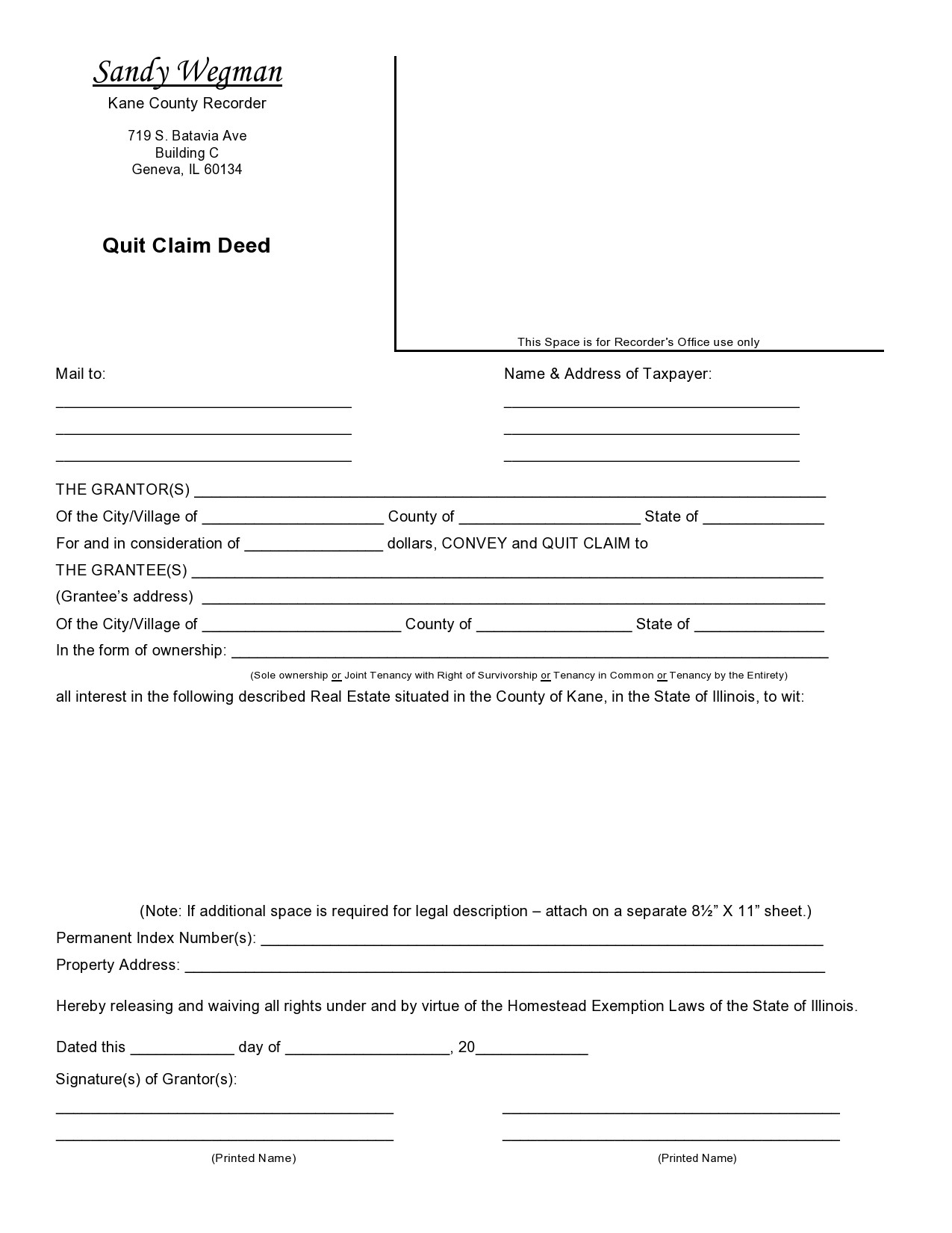 41 Free Quitclaim Deed Forms Templates TemplateLab