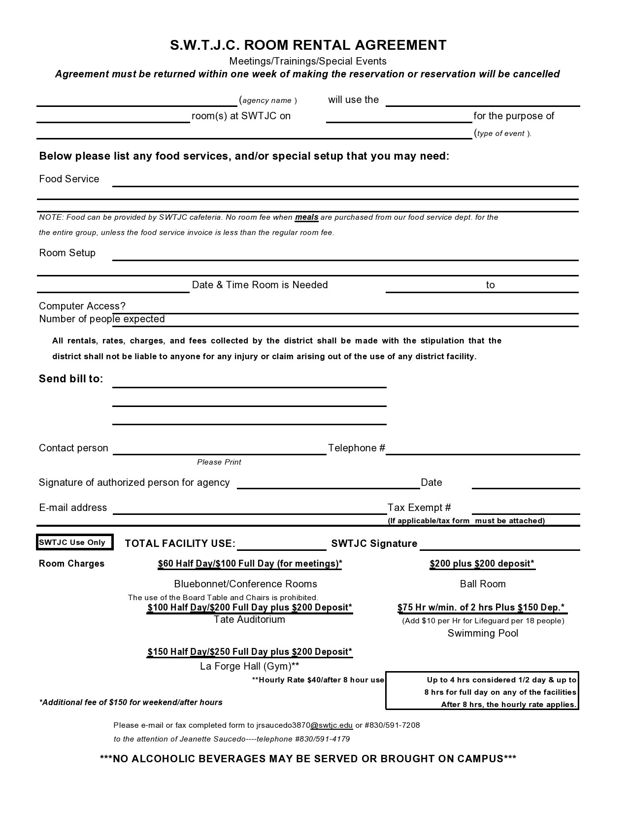 41 Free Room Rental Agreements Forms Doc PDF 