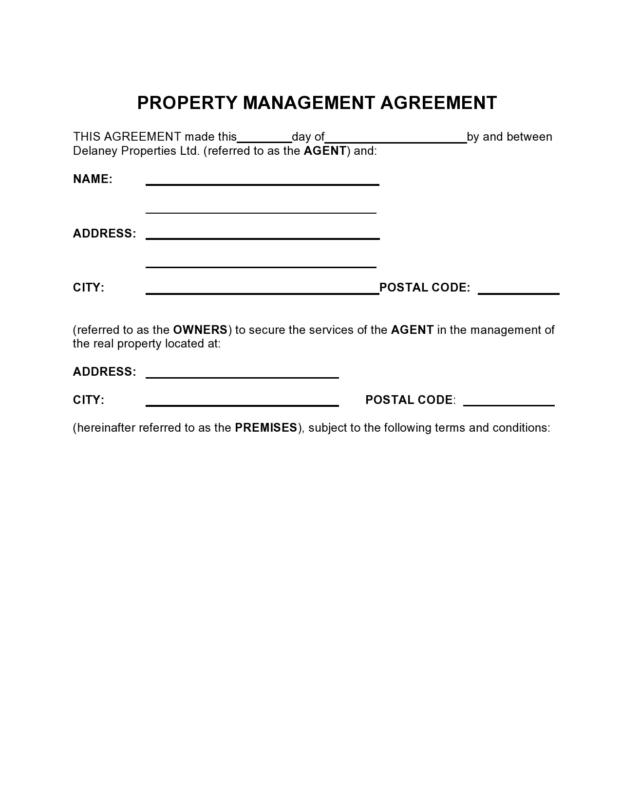 41 Simple Property Management Agreements Word PDF 41 Simple Property Management Agreements Word PDF