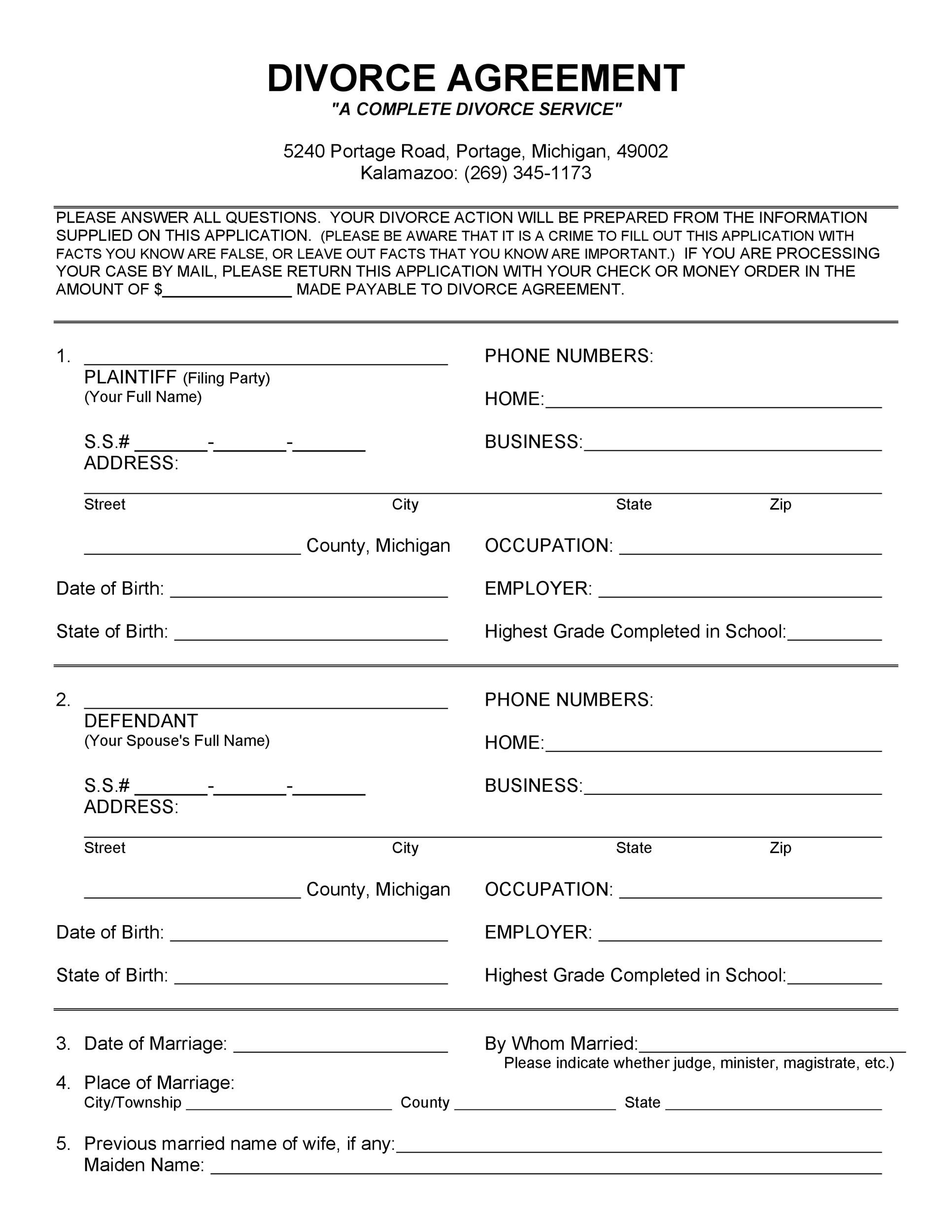 Printable Divorce Forms Nj Printable Divorce Forms Nj