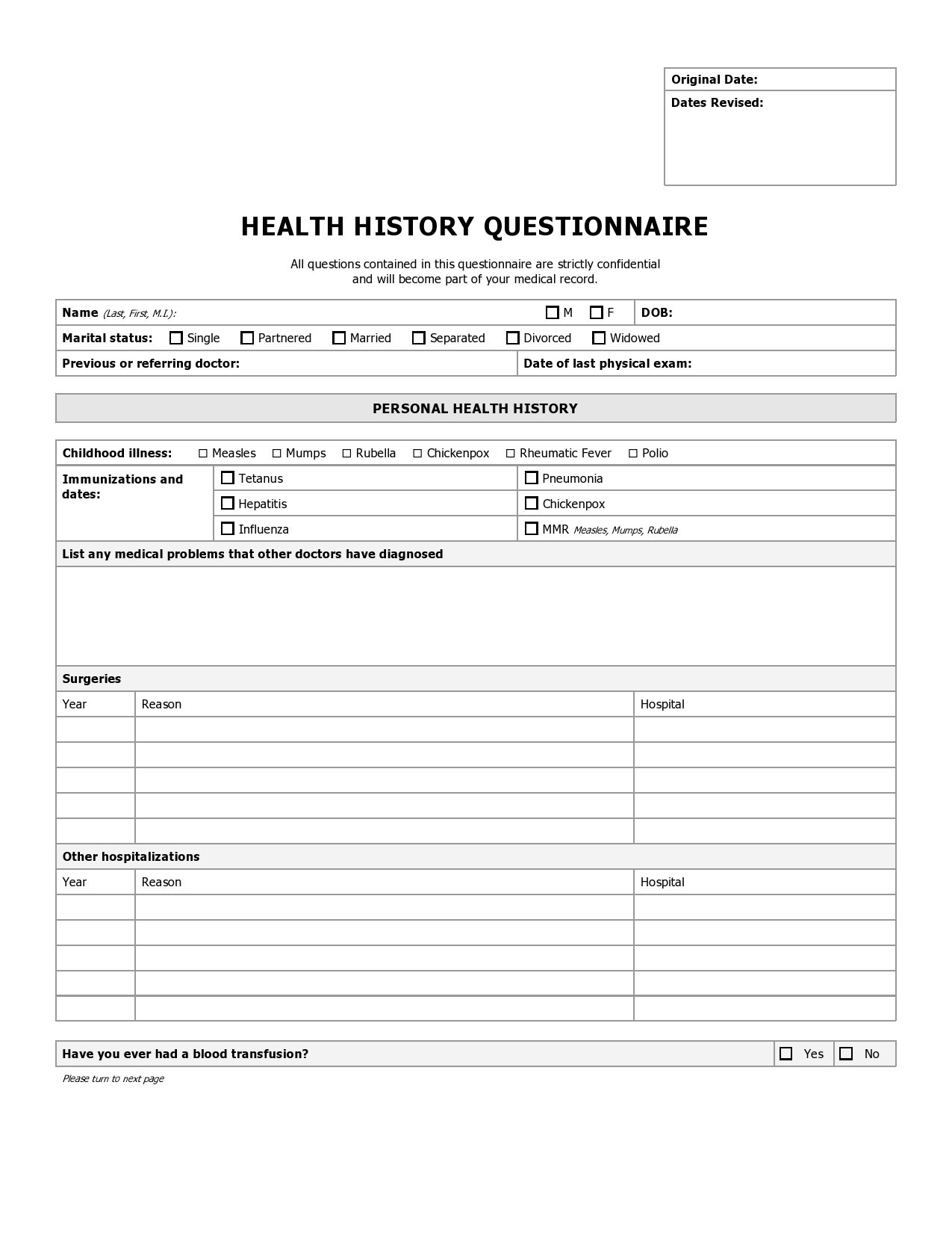 Printable Medical Physical Forms