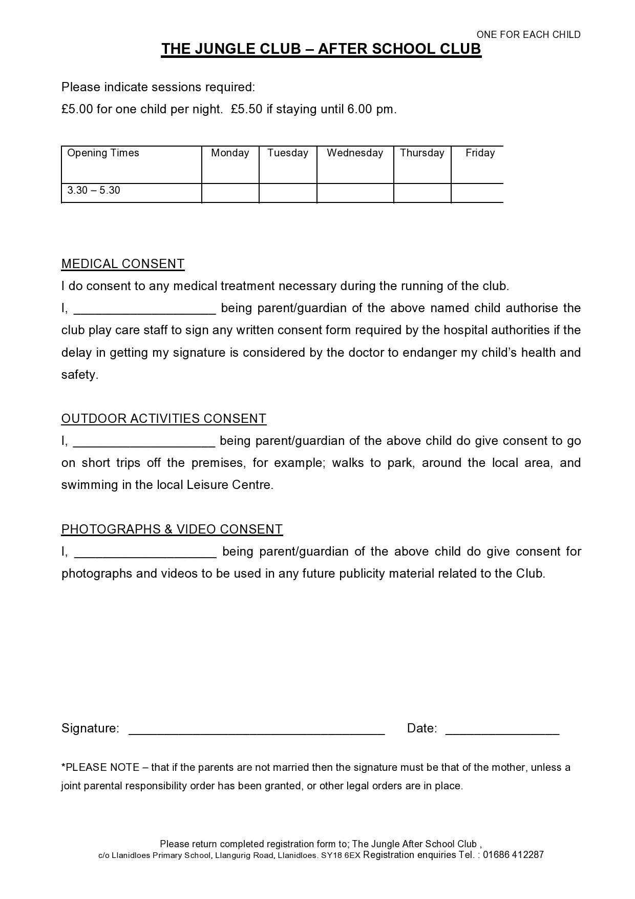 43 Printable Medical Consent Forms For Minor Free 