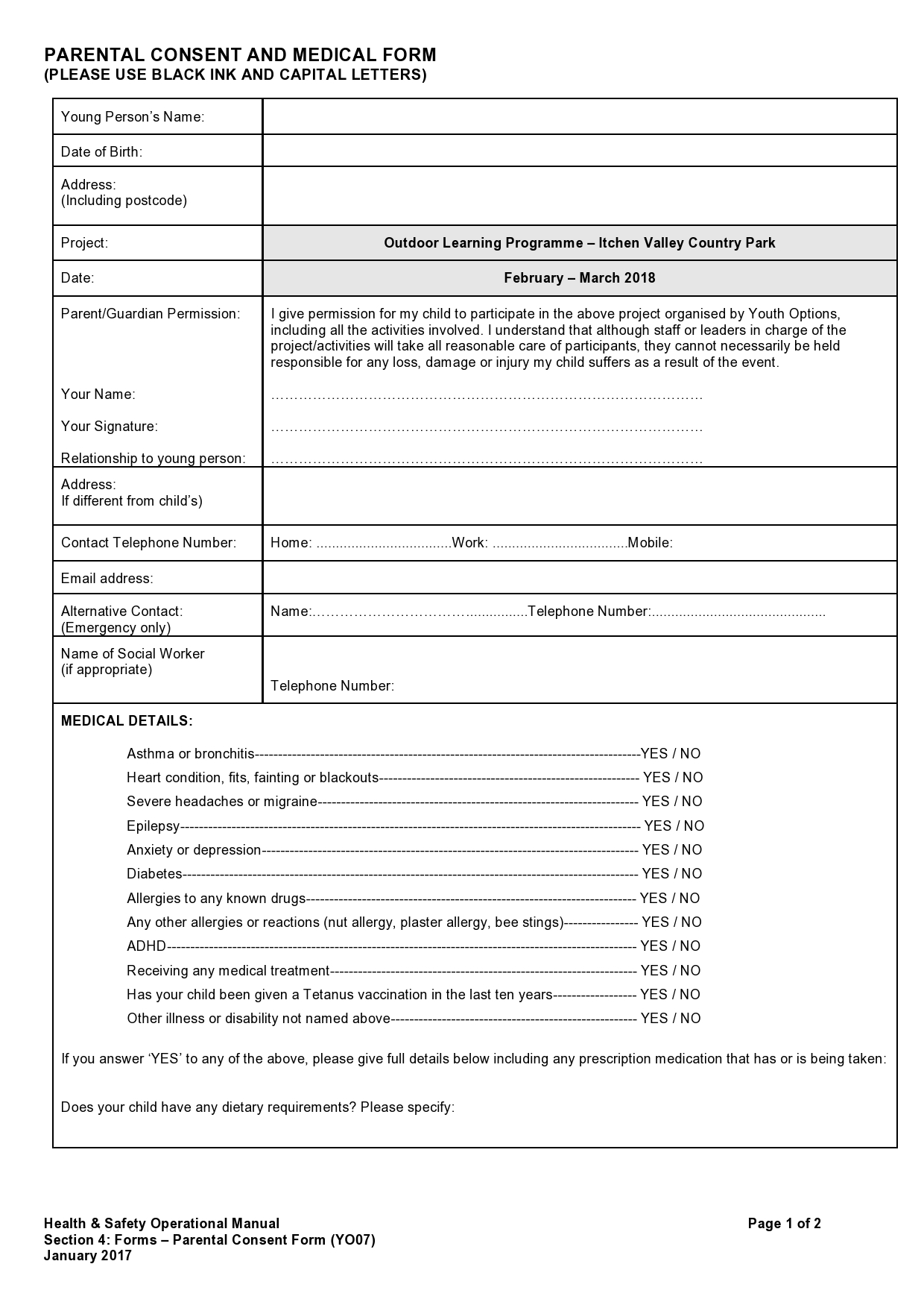 43 Printable Medical Consent Forms For Minor Free 