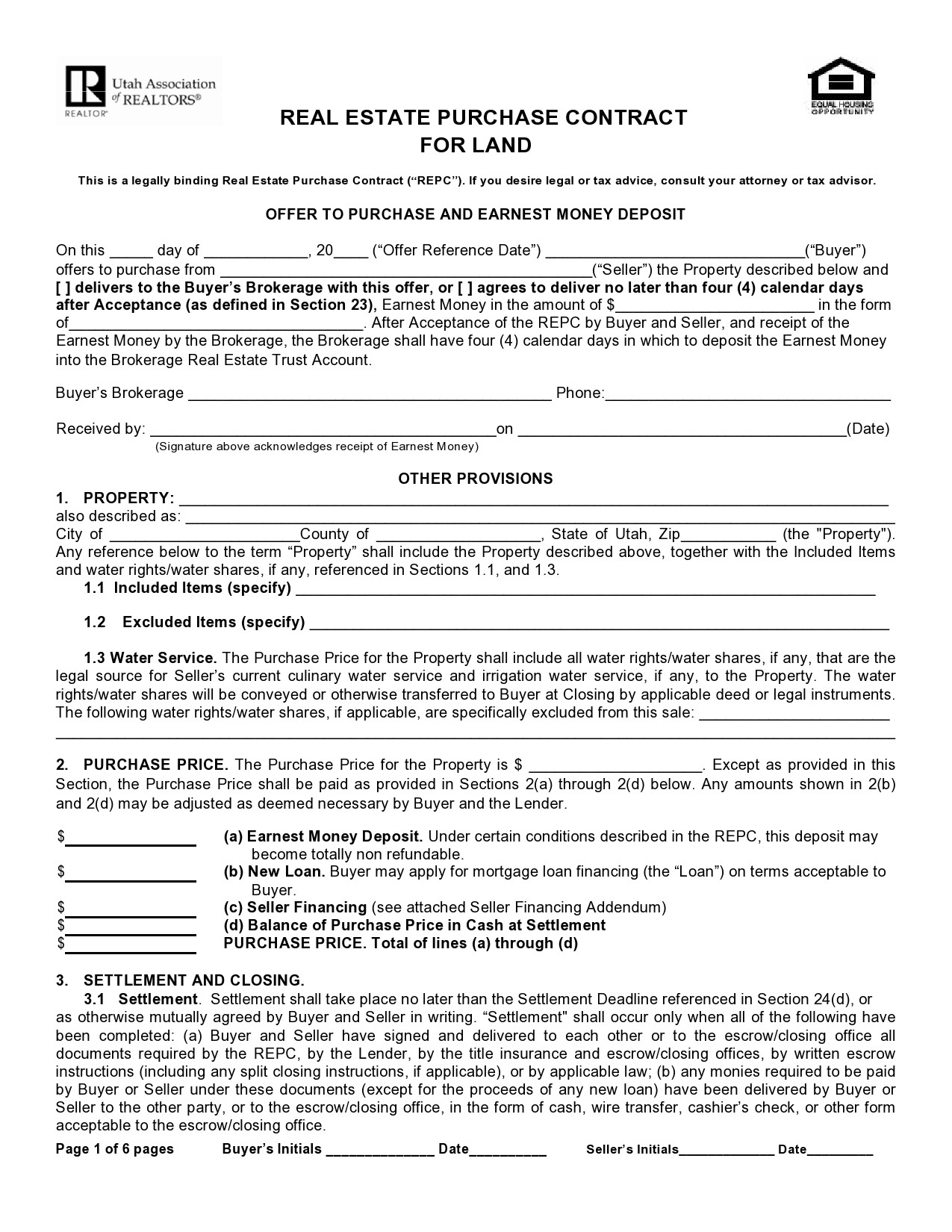 44 Professional Land Contract Forms All States TemplateLab