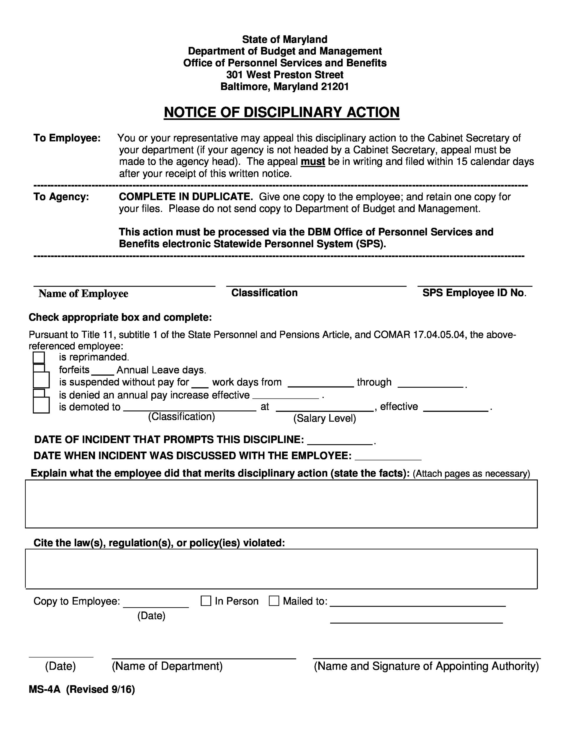 46 Effective Employee Write Up Forms Disciplinary Action Forms 46 Effective Employee Write Up Forms Disciplinary Action Forms