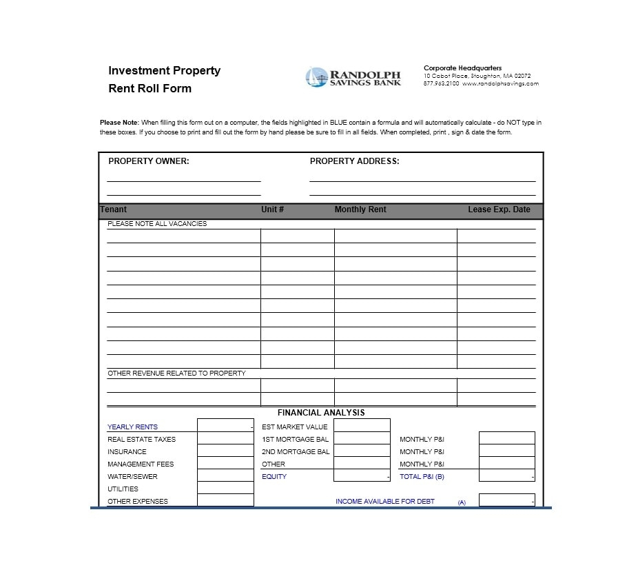 47 Rent Roll Templates Forms TemplateArchive 47 Rent Roll Templates Forms TemplateArchive