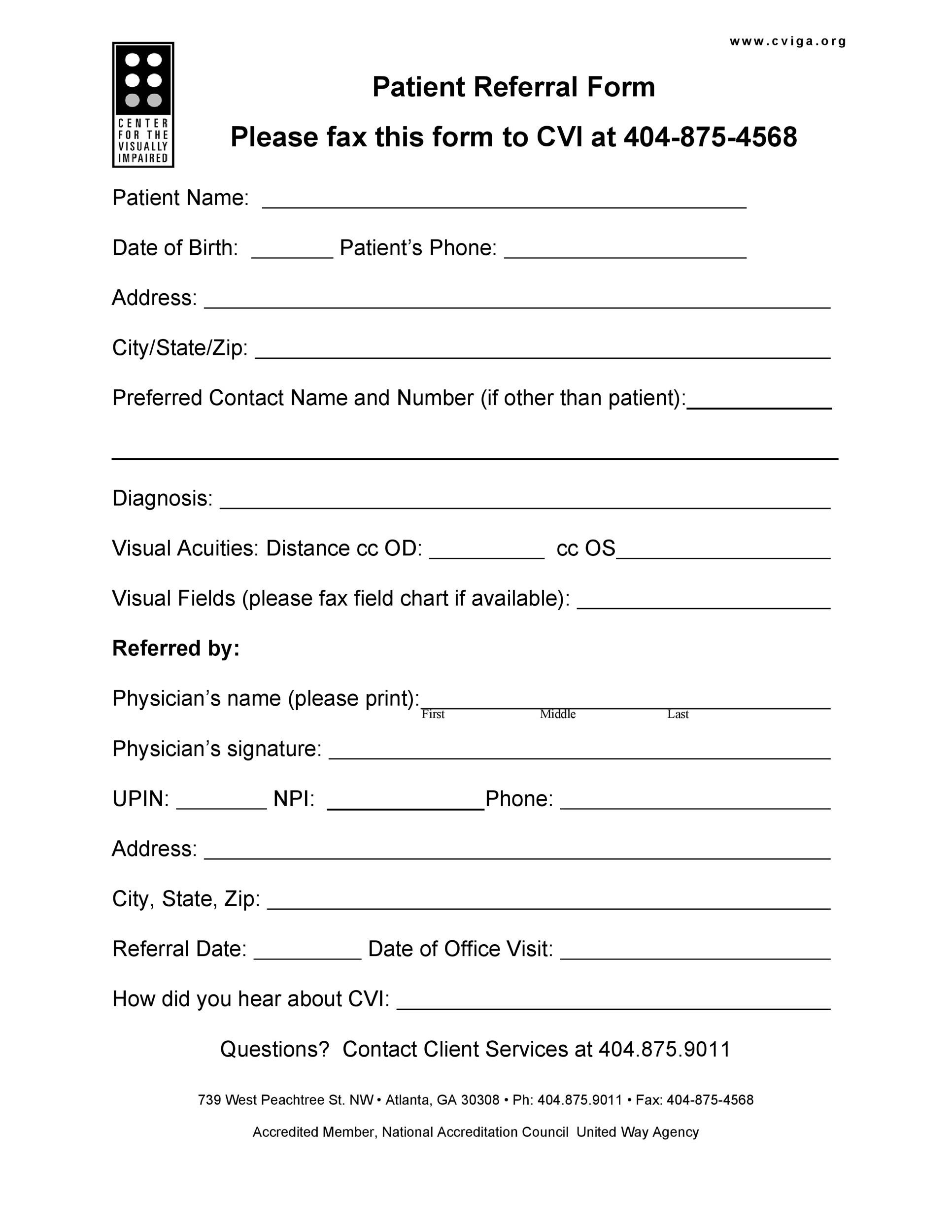 49 Referral Form Templates Medical General TemplateLab