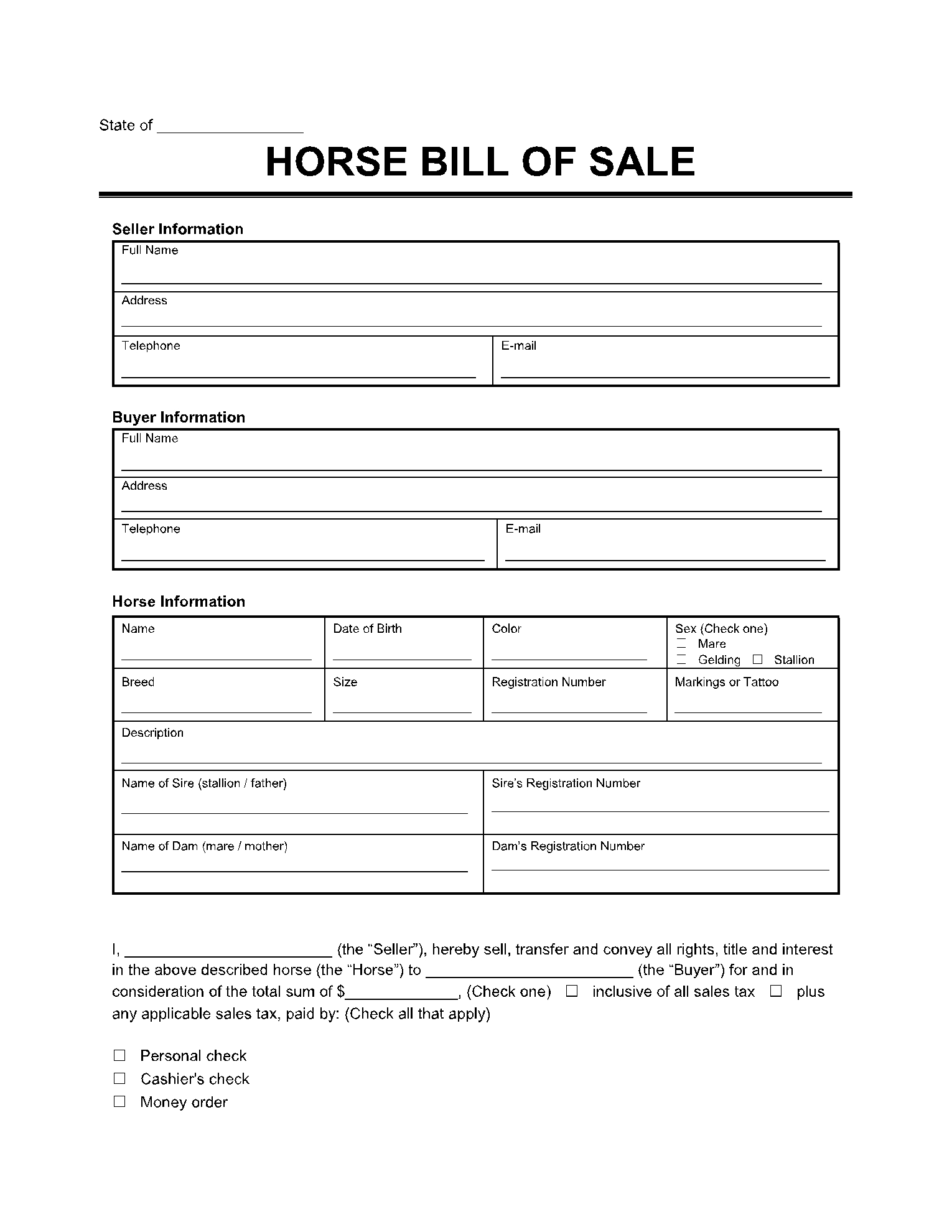 50 Bill Of Sale Templates In 2021 100 Free CocoSign