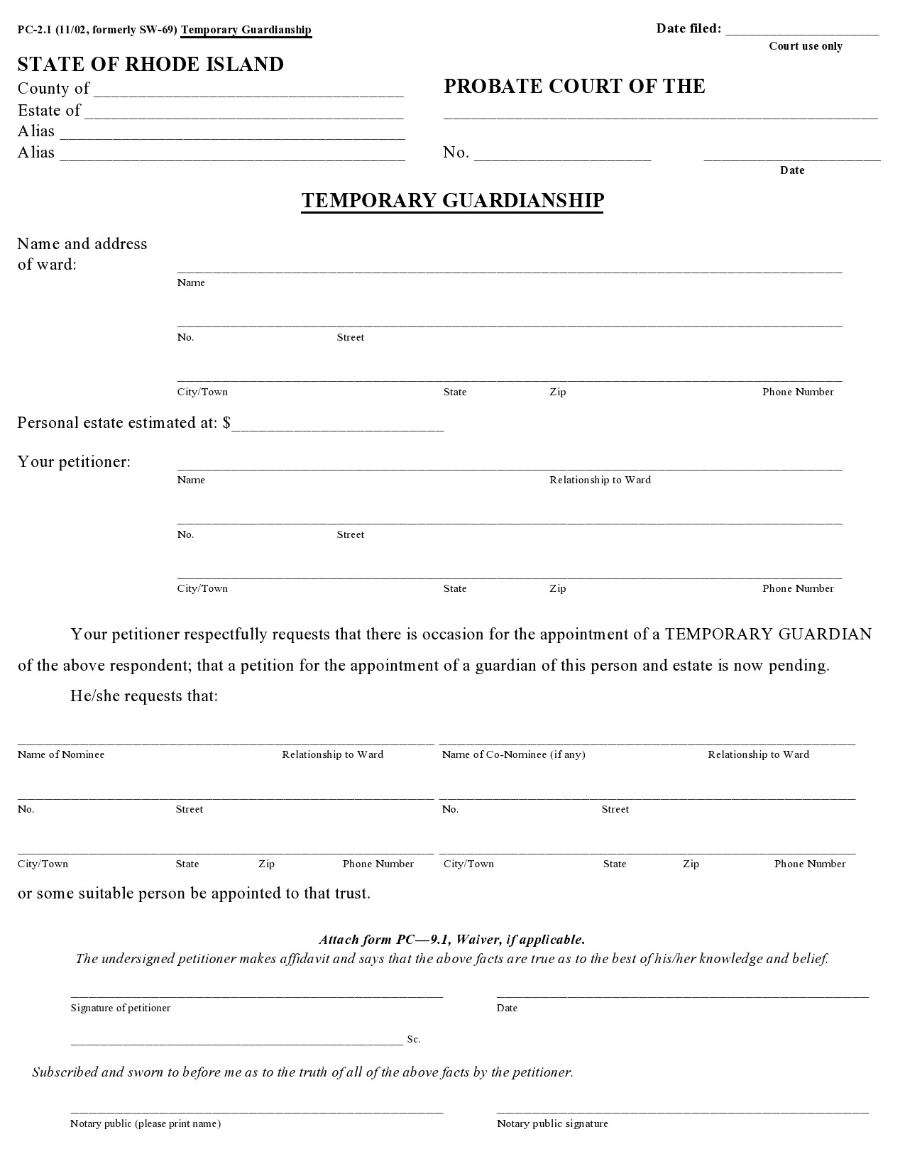 50 Free Guardianship Forms Temporary Permanent TemplateLab